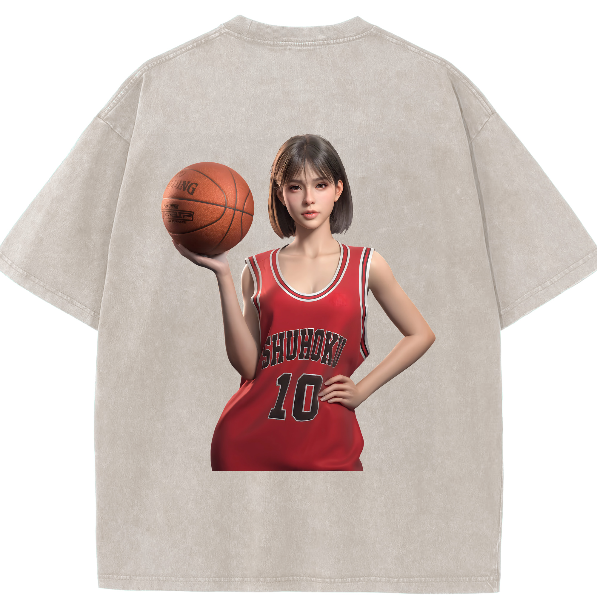 （画像用） SLAM DUNK／スラムダンク 綿100% ヴィンテージ風 半袖Tシャツ（背面プリント）