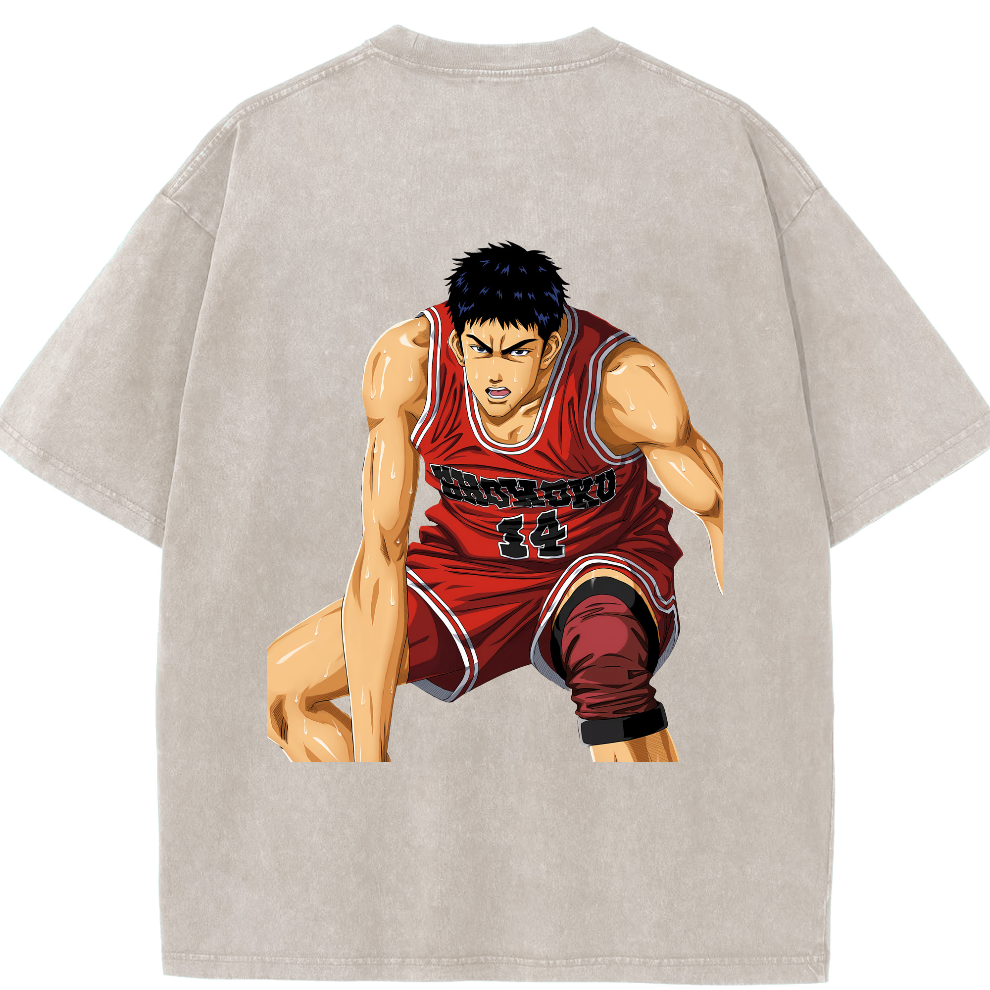 （画像用） SLAM DUNK／スラムダンク 綿100% ヴィンテージ風 半袖Tシャツ（背面プリント）
