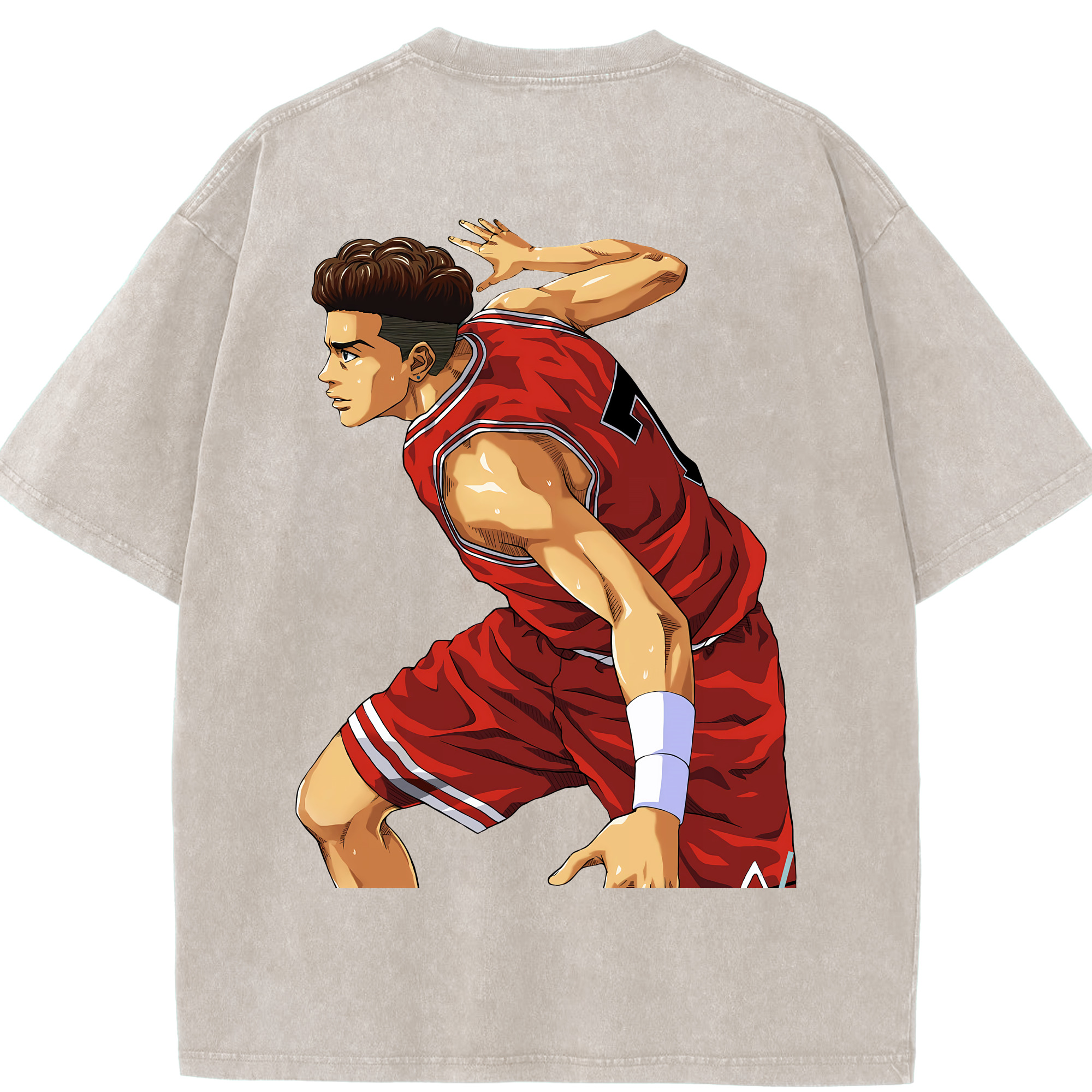 （画像用） SLAM DUNK／スラムダンク 綿100% ヴィンテージ風 半袖Tシャツ（背面プリント）