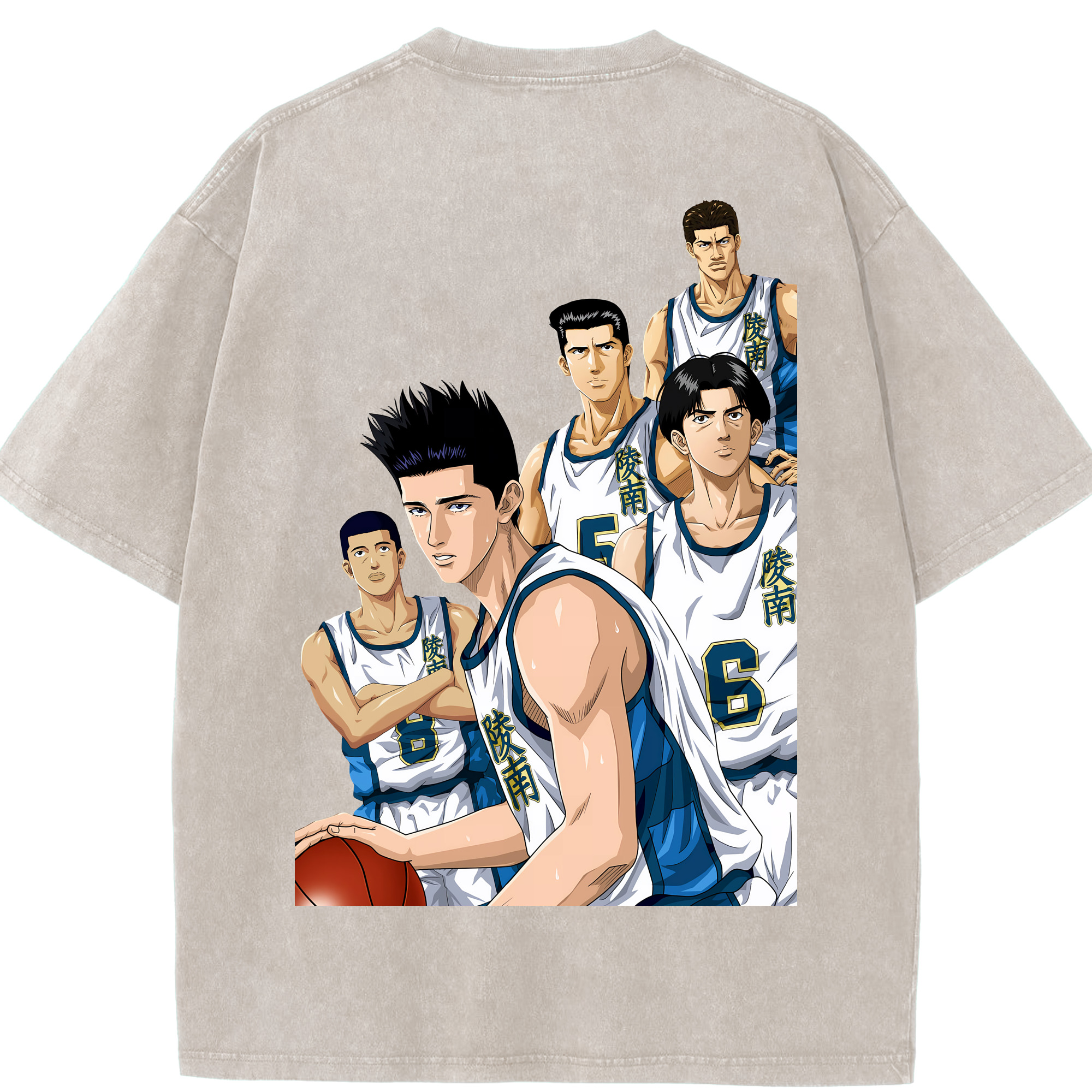 （画像用） SLAM DUNK／スラムダンク 綿100% ヴィンテージ風 半袖Tシャツ（背面プリント）