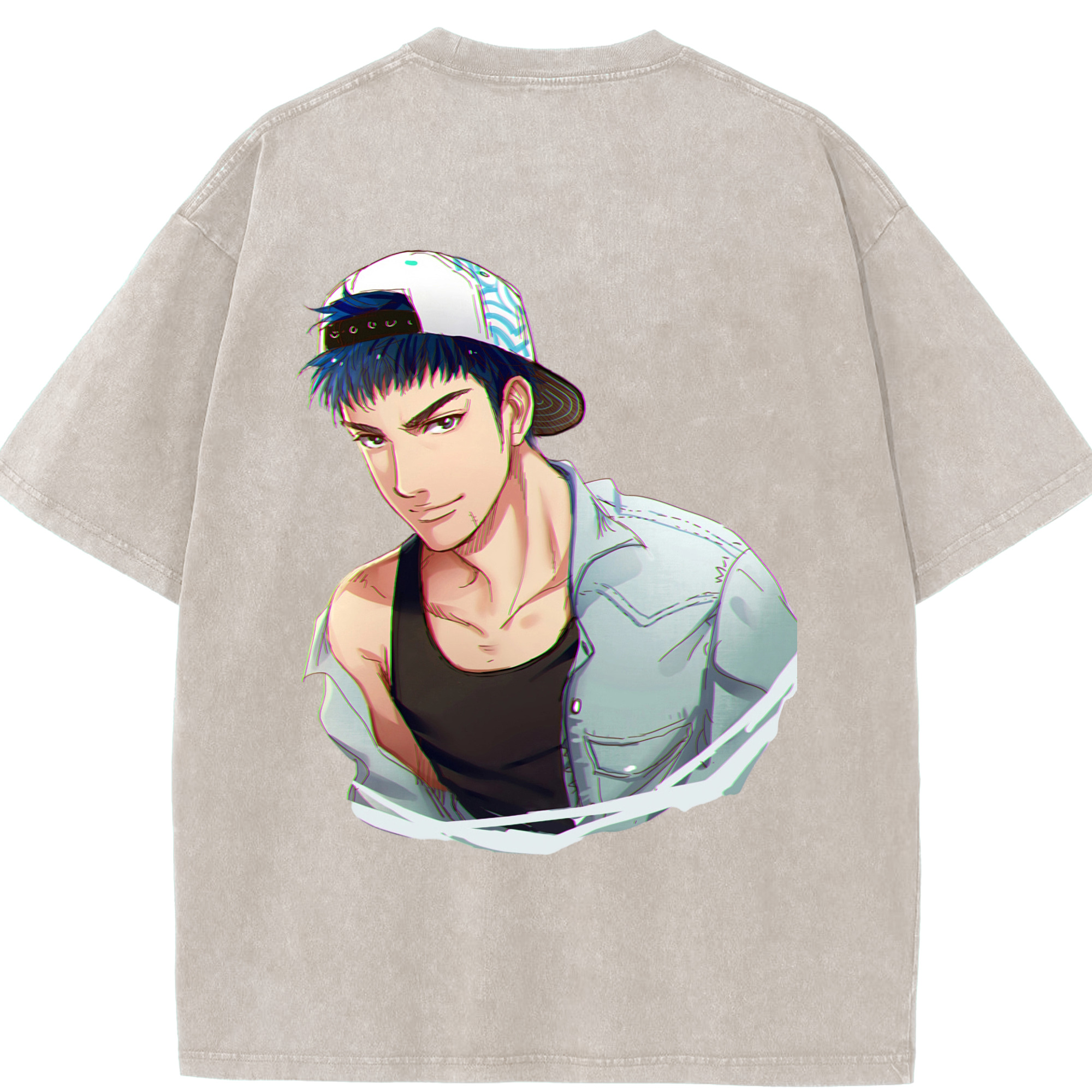 （画像用） SLAM DUNK／スラムダンク 綿100% ヴィンテージ風 半袖Tシャツ（背面プリント）