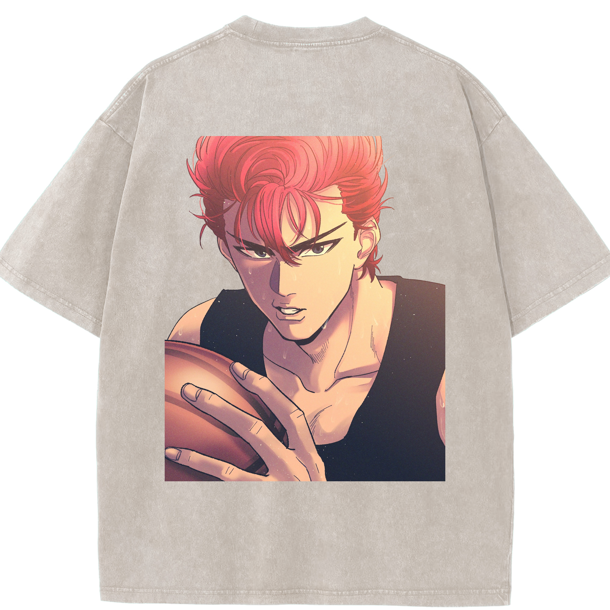 （画像用） SLAM DUNK／スラムダンク 綿100% ヴィンテージ風 半袖Tシャツ（背面プリント）