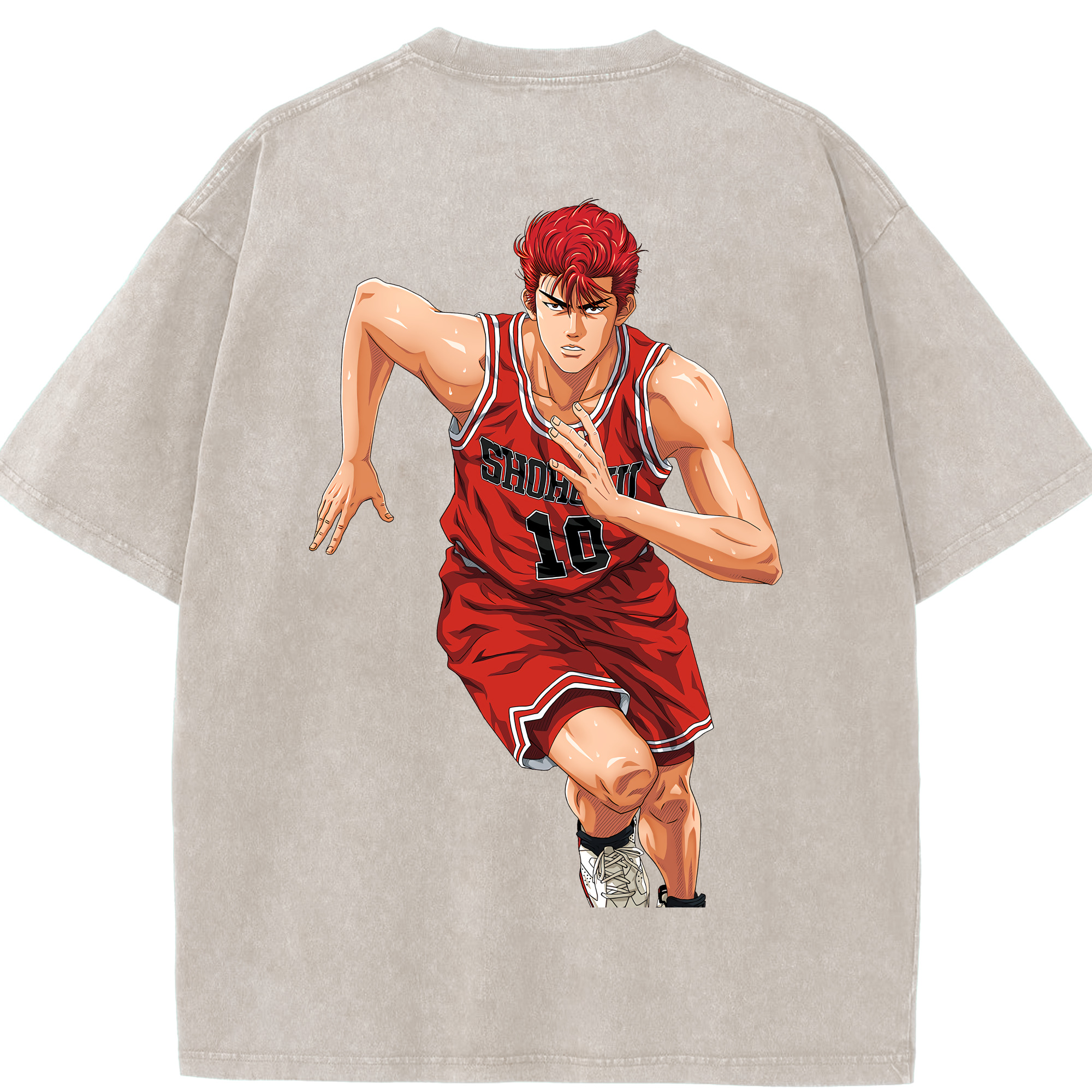 （画像用） SLAM DUNK／スラムダンク 綿100% ヴィンテージ風 半袖Tシャツ（背面プリント）
