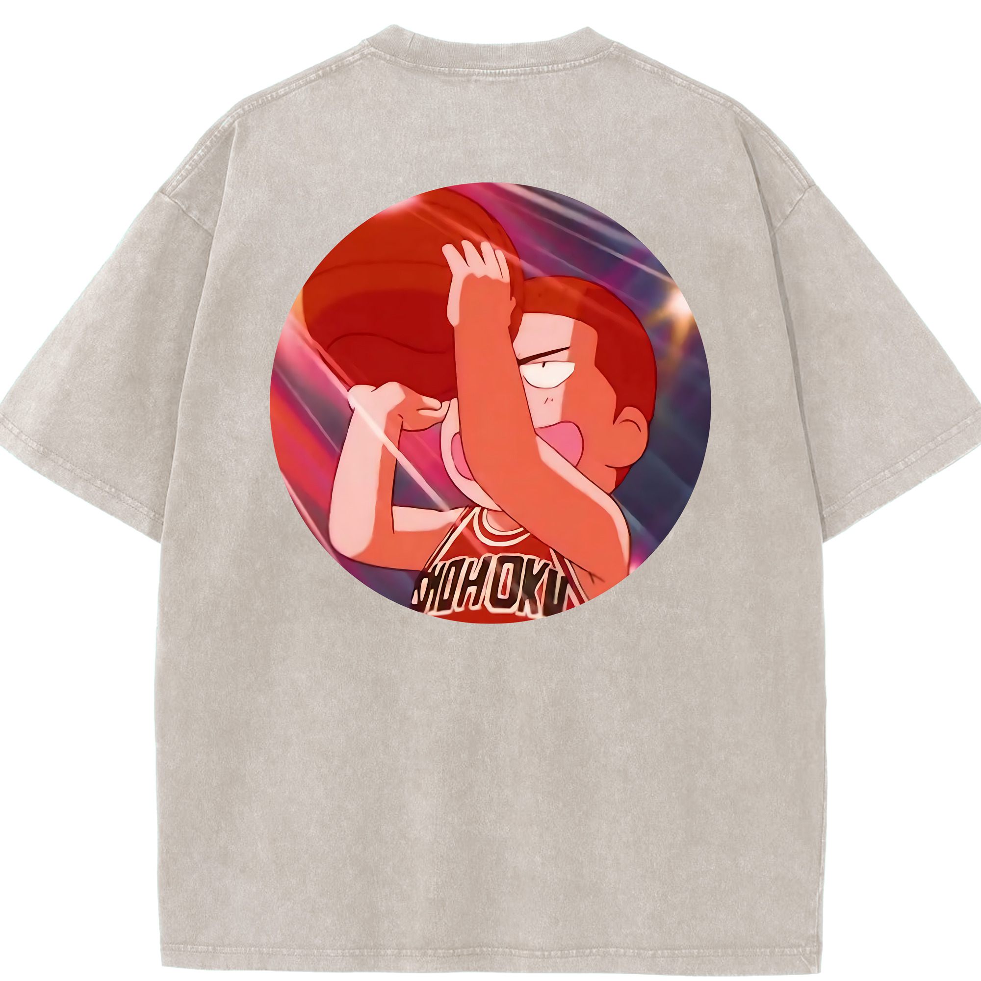 （画像用） SLAM DUNK／スラムダンク 綿100% ヴィンテージ風 半袖Tシャツ（背面プリント）