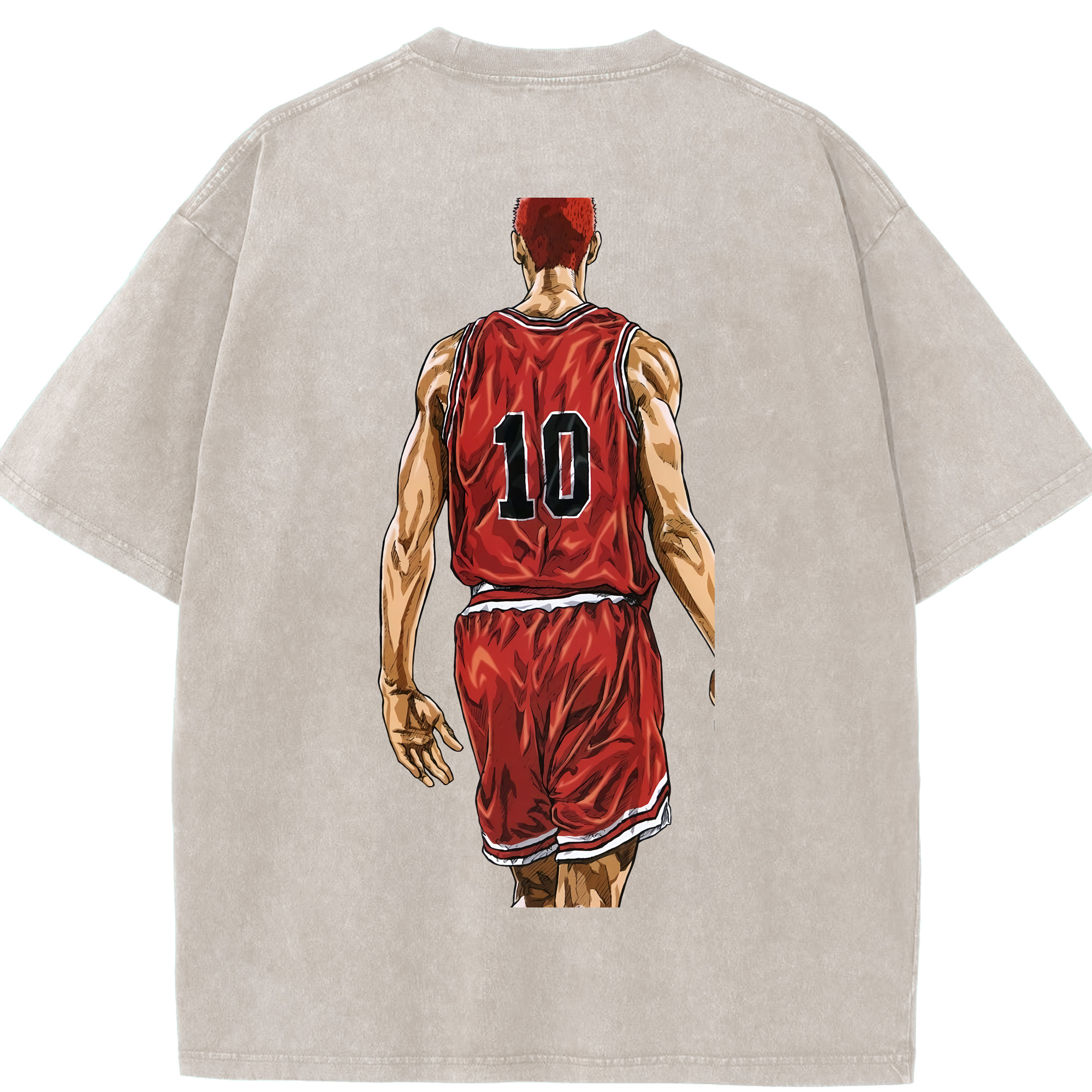 （画像用） SLAM DUNK／スラムダンク 綿100% ヴィンテージ風 半袖Tシャツ（背面プリント）