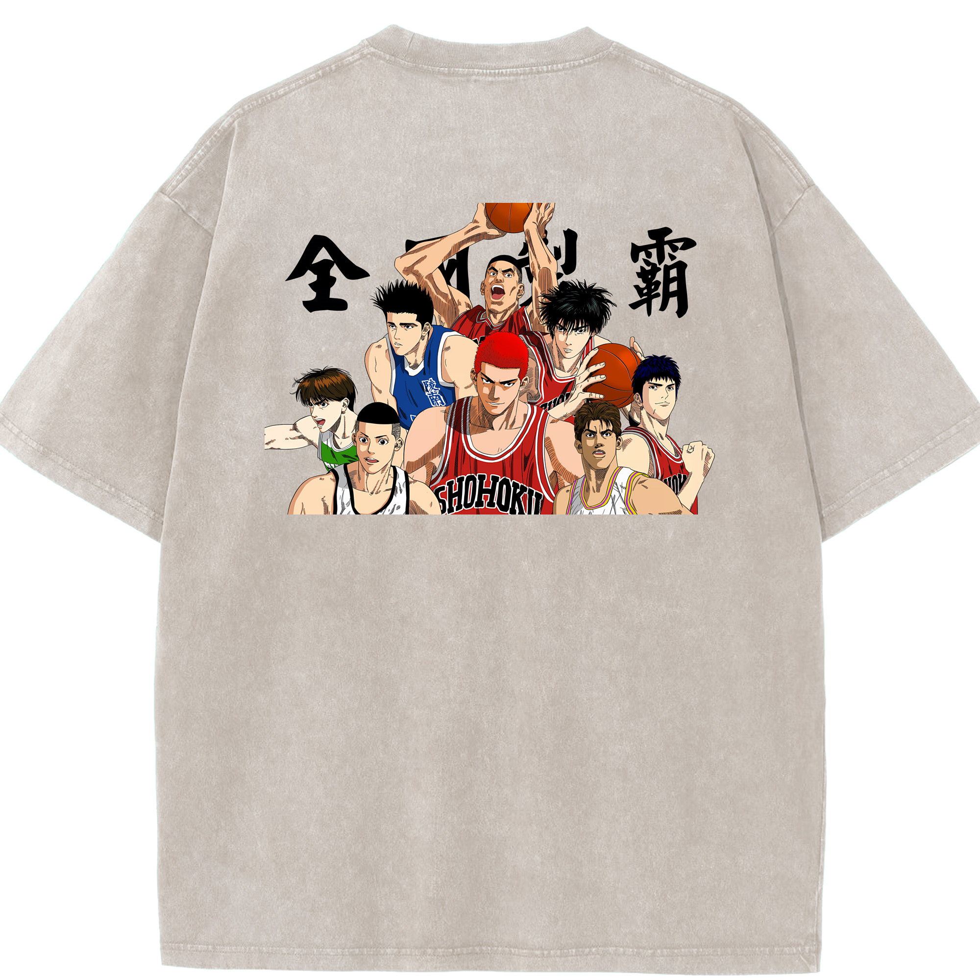 （画像用） SLAM DUNK／スラムダンク 綿100% ヴィンテージ風 半袖Tシャツ（背面プリント）
