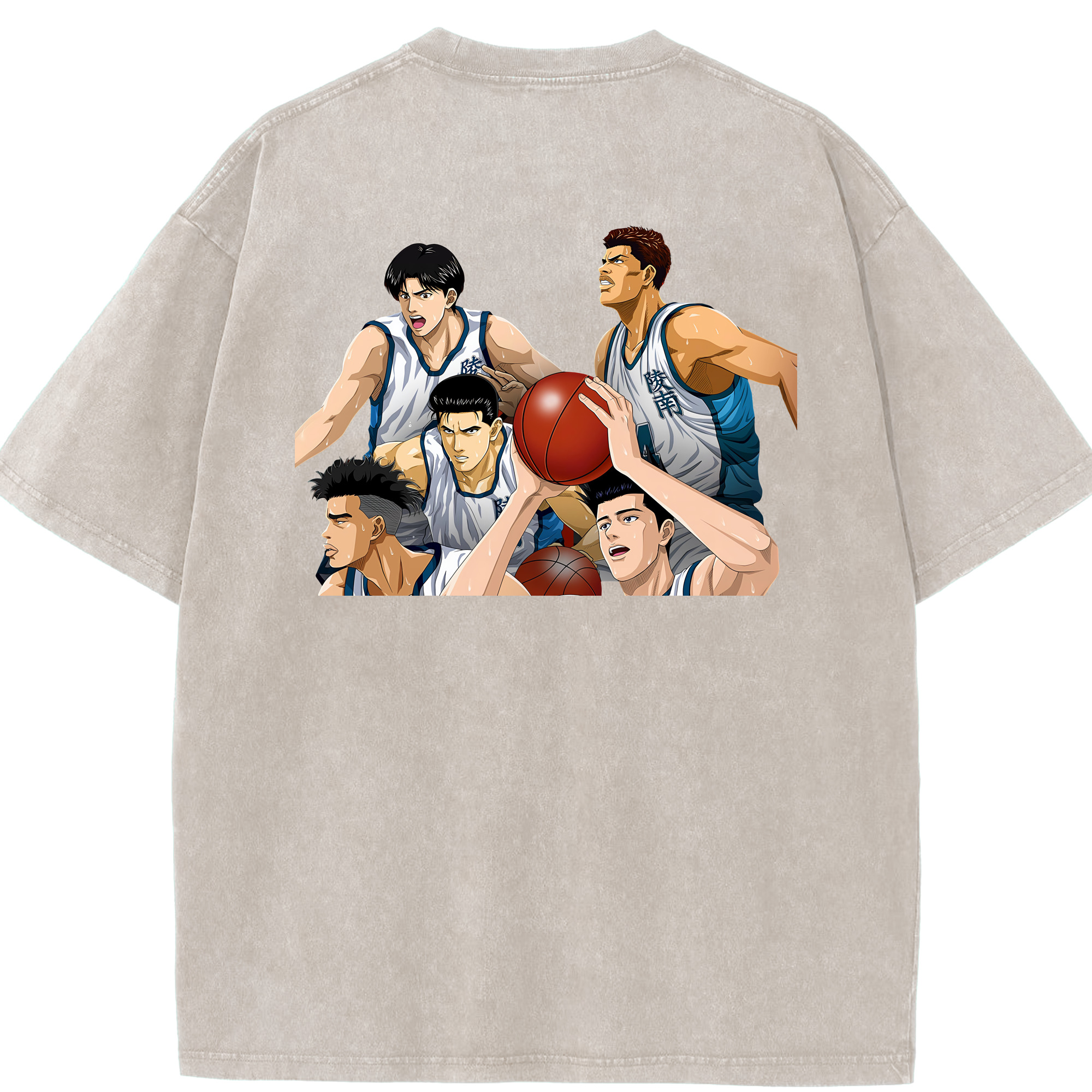 （画像用） SLAM DUNK／スラムダンク 綿100% ヴィンテージ風 半袖Tシャツ（背面プリント）