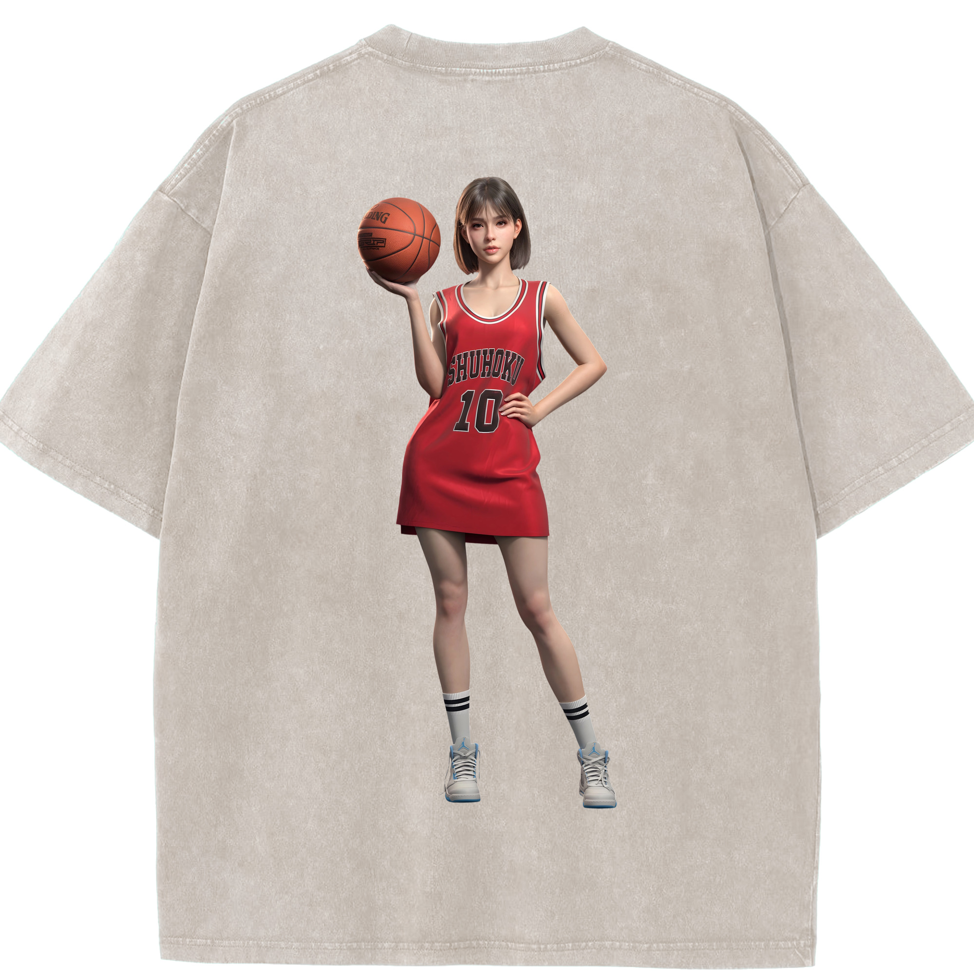 （画像用） SLAM DUNK／スラムダンク 綿100% ヴィンテージ風 半袖Tシャツ（背面プリント）