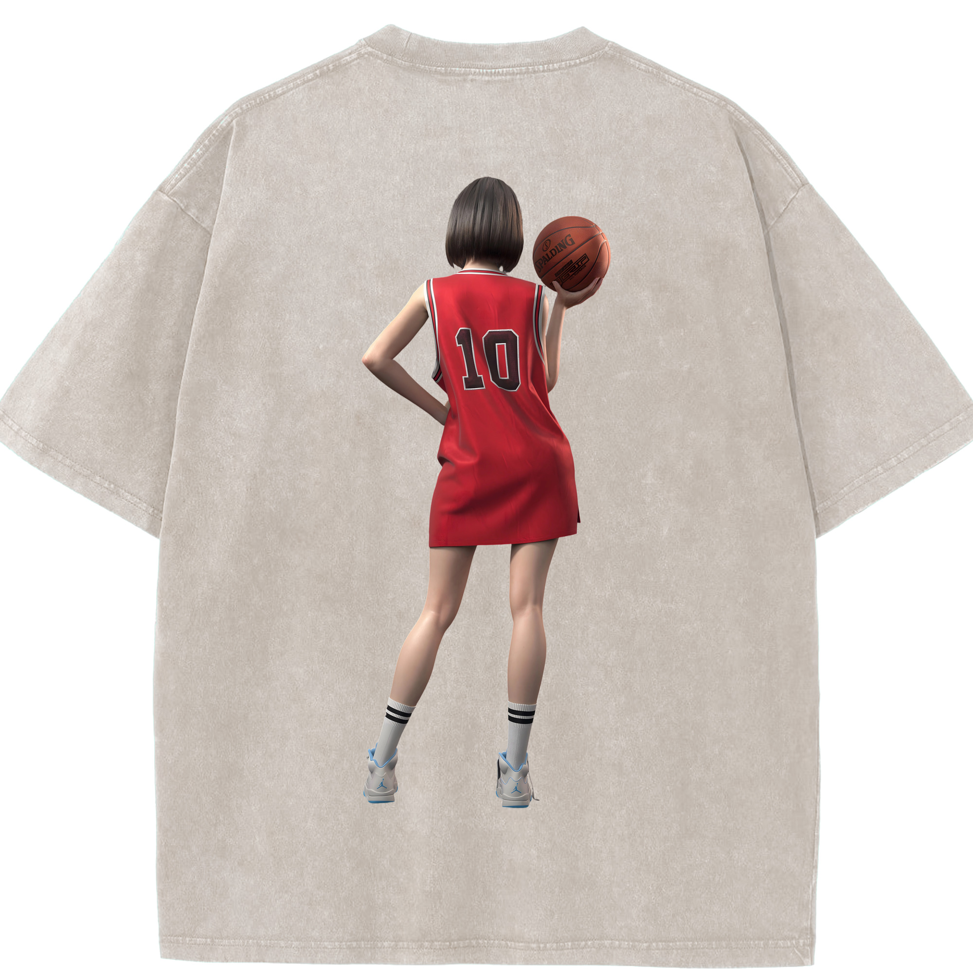 SLAM DUNK／スラムダンク 綿100% ヴィンテージ風 半袖Tシャツ（背面プリント）