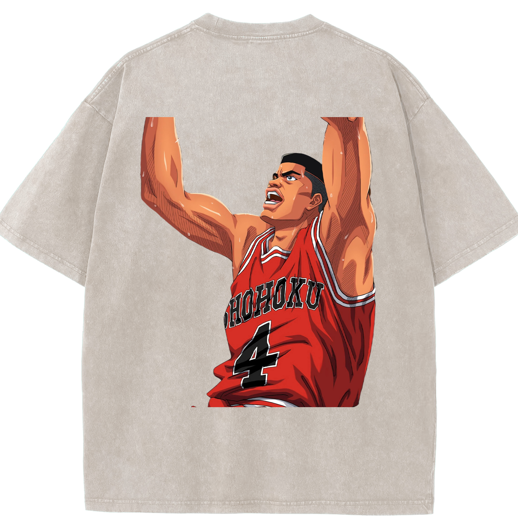 （画像用） SLAM DUNK／スラムダンク 綿100% ヴィンテージ風 半袖Tシャツ（背面プリント）