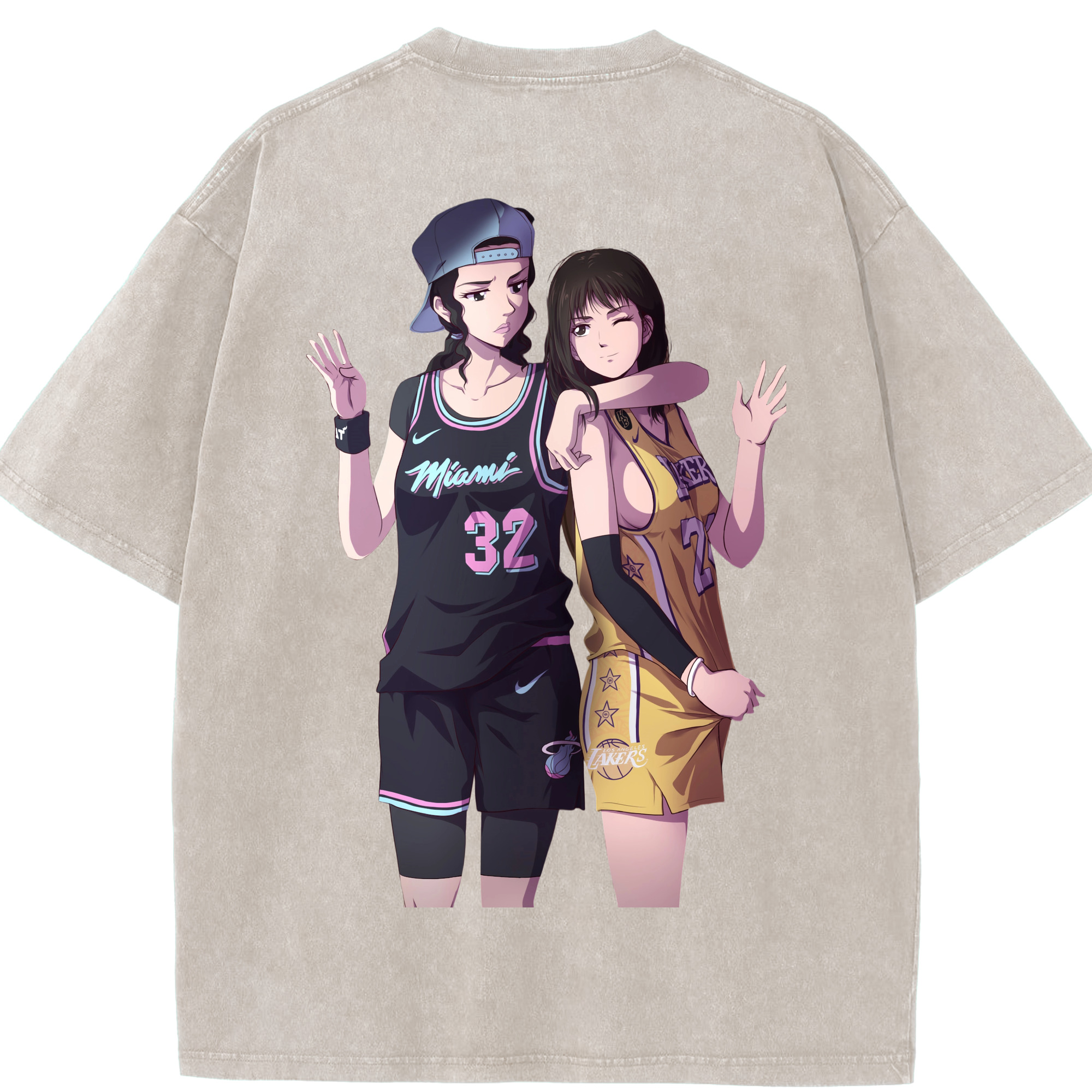 （画像用） SLAM DUNK／スラムダンク 綿100% ヴィンテージ風 半袖Tシャツ（背面プリント）
