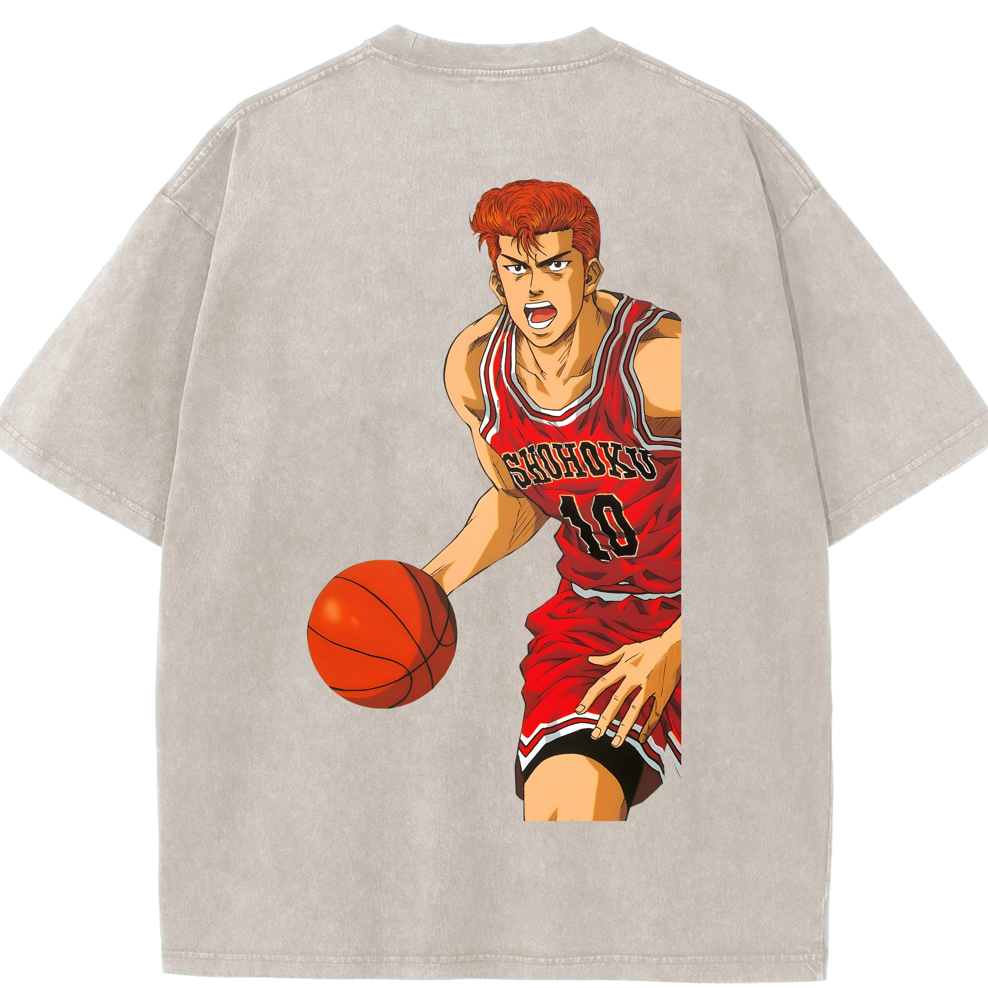 （画像用） SLAM DUNK／スラムダンク 綿100% ヴィンテージ風 半袖Tシャツ（背面プリント）