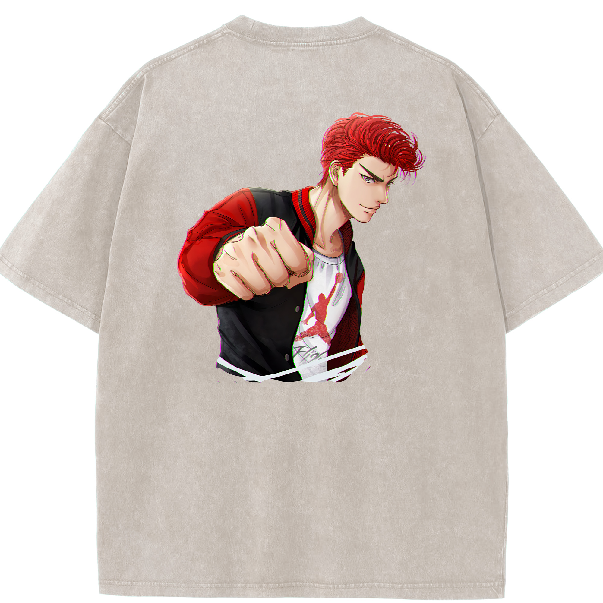 （画像用） SLAM DUNK／スラムダンク 綿100% ヴィンテージ風 半袖Tシャツ（背面プリント）
