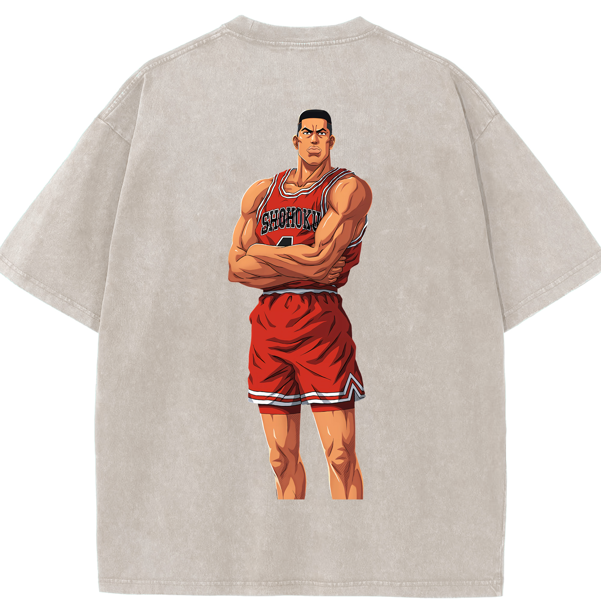 （画像用） SLAM DUNK／スラムダンク 綿100% ヴィンテージ風 半袖Tシャツ（背面プリント）
