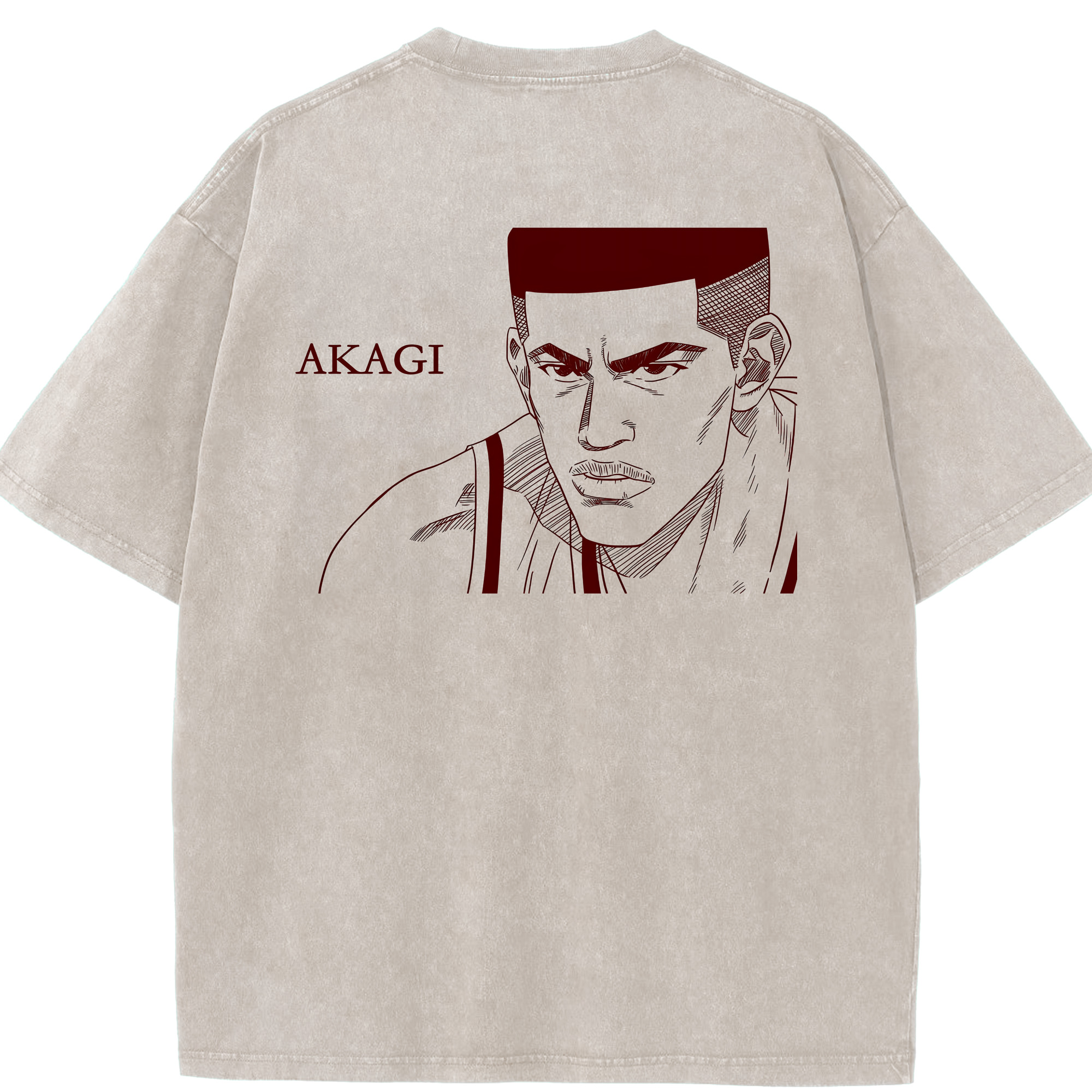 （画像用） SLAM DUNK／スラムダンク 綿100% ヴィンテージ風 半袖Tシャツ（背面プリント）
