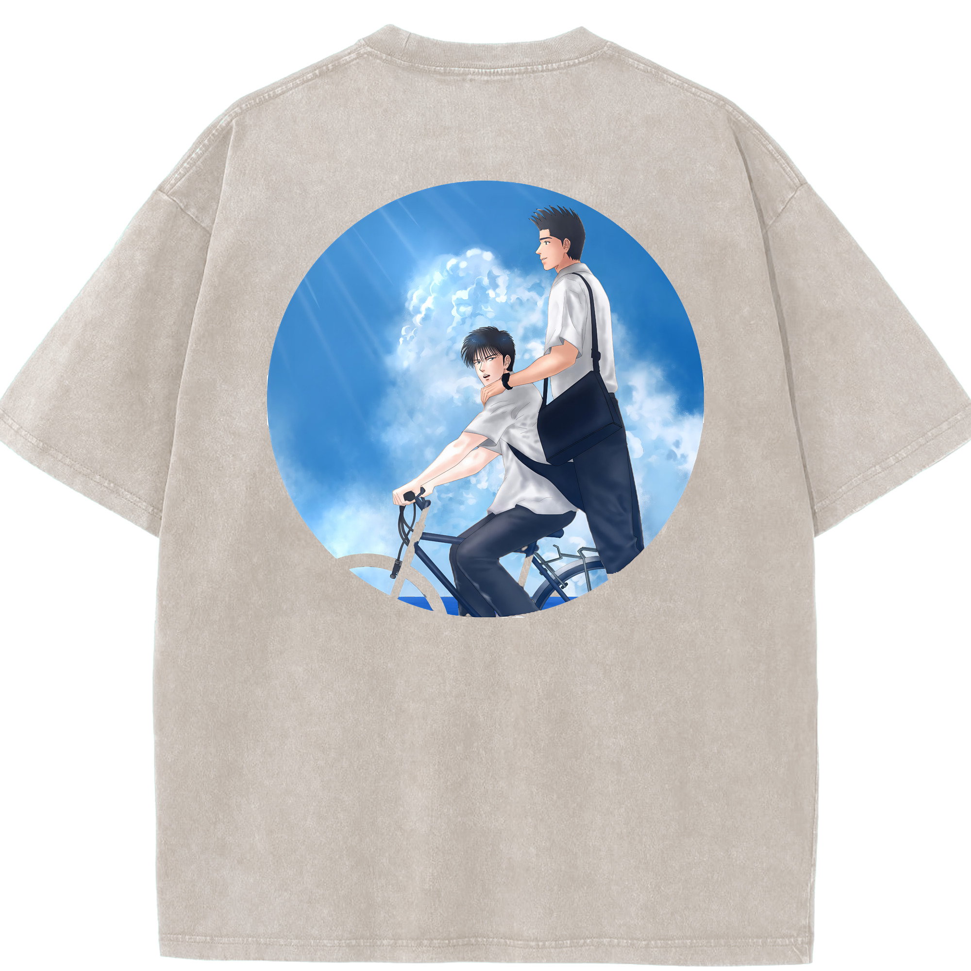 （画像用） SLAM DUNK／スラムダンク 綿100% ヴィンテージ風 半袖Tシャツ（背面プリント）