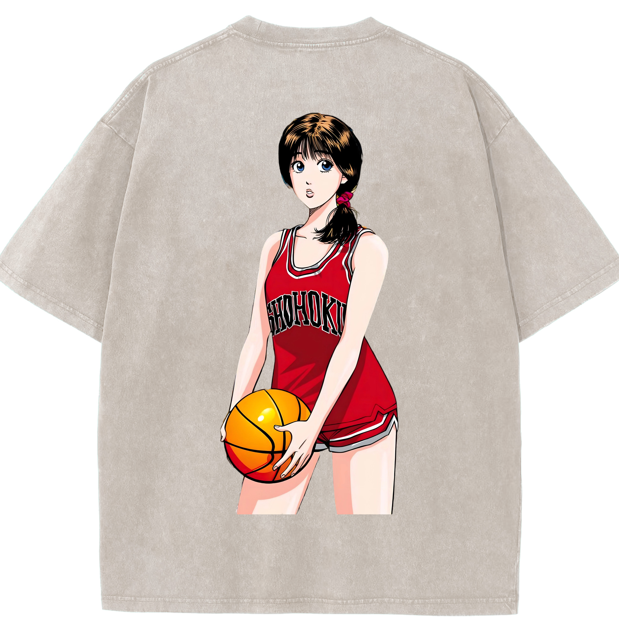 SLAM DUNK／スラムダンク 綿100% ヴィンテージ風 半袖Tシャツ（背面プリント）