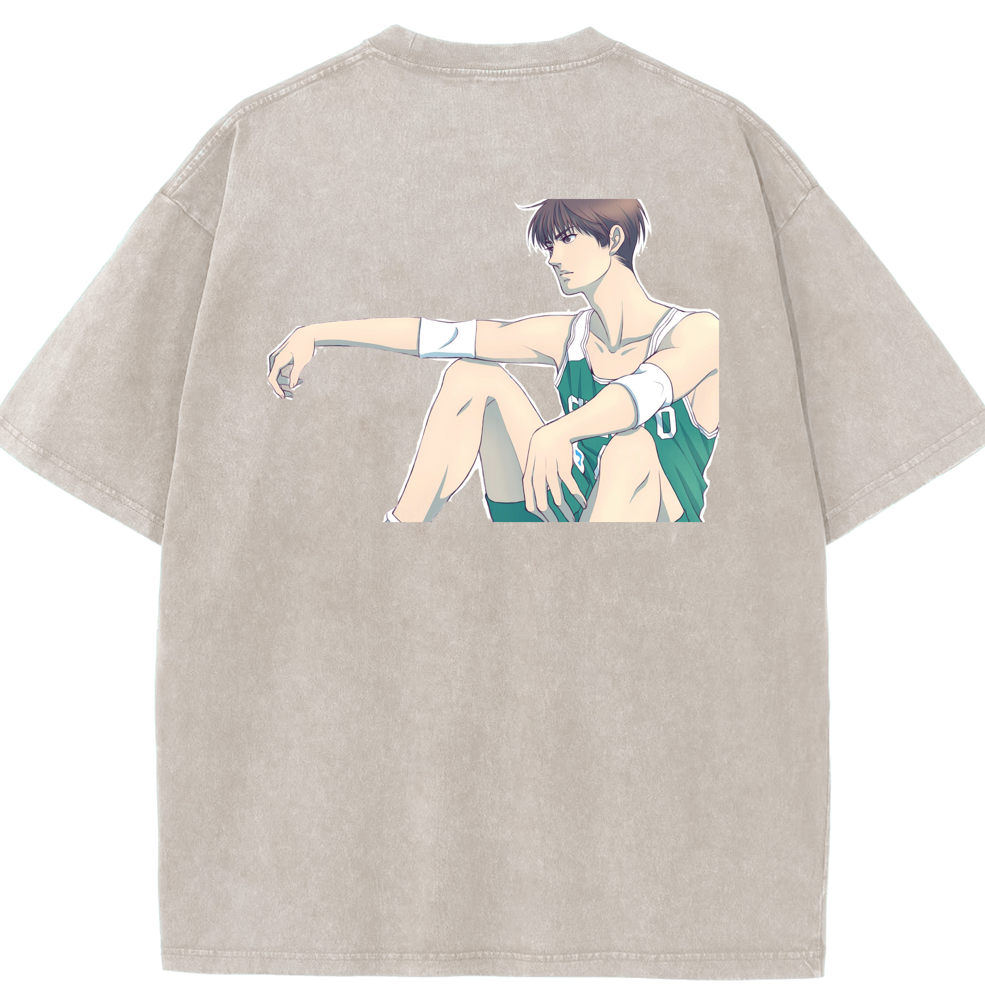 SLAM DUNK／スラムダンク 綿100% ヴィンテージ風 半袖Tシャツ（背面プリント）