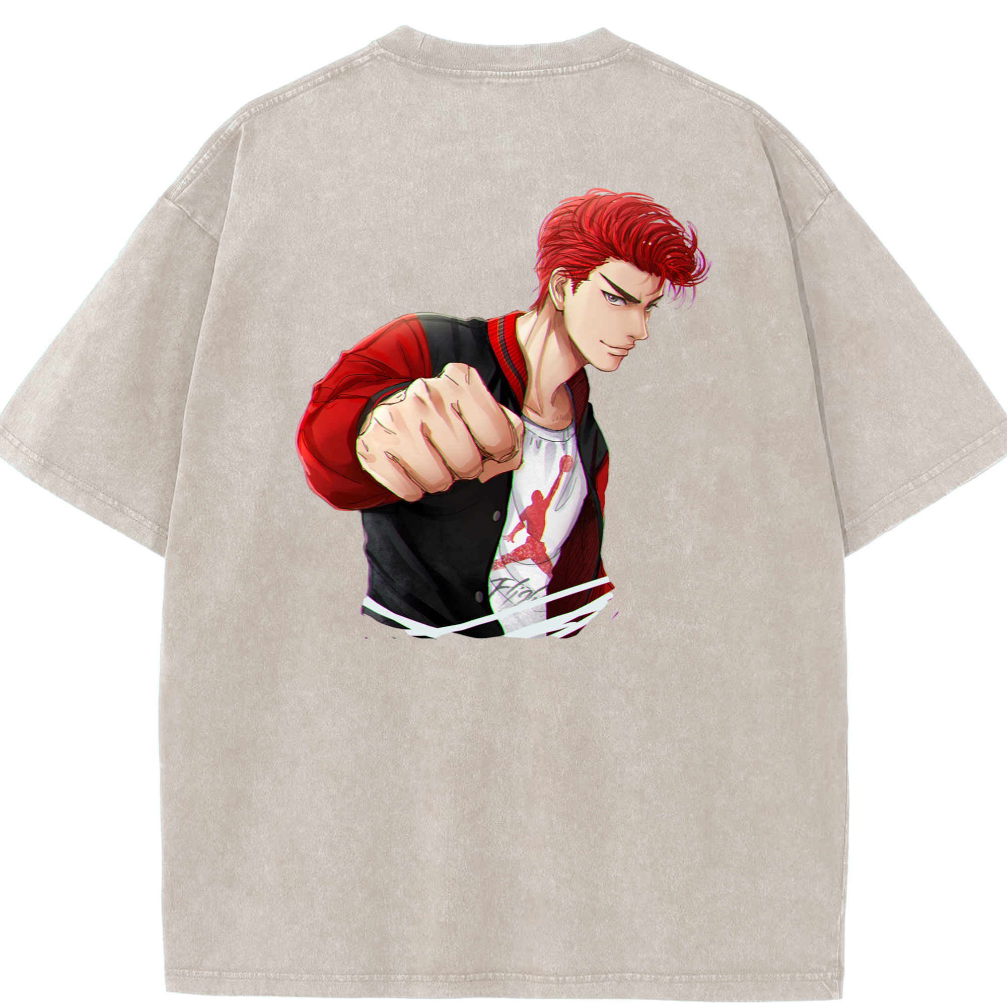 （画像用） SLAM DUNK／スラムダンク 綿100% ヴィンテージ風 半袖Tシャツ（背面プリント）