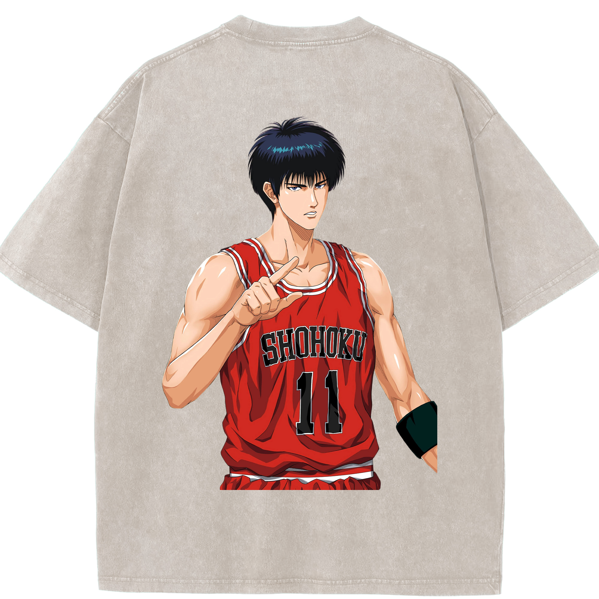 （画像用） SLAM DUNK／スラムダンク 綿100% ヴィンテージ風 半袖Tシャツ（背面プリント）