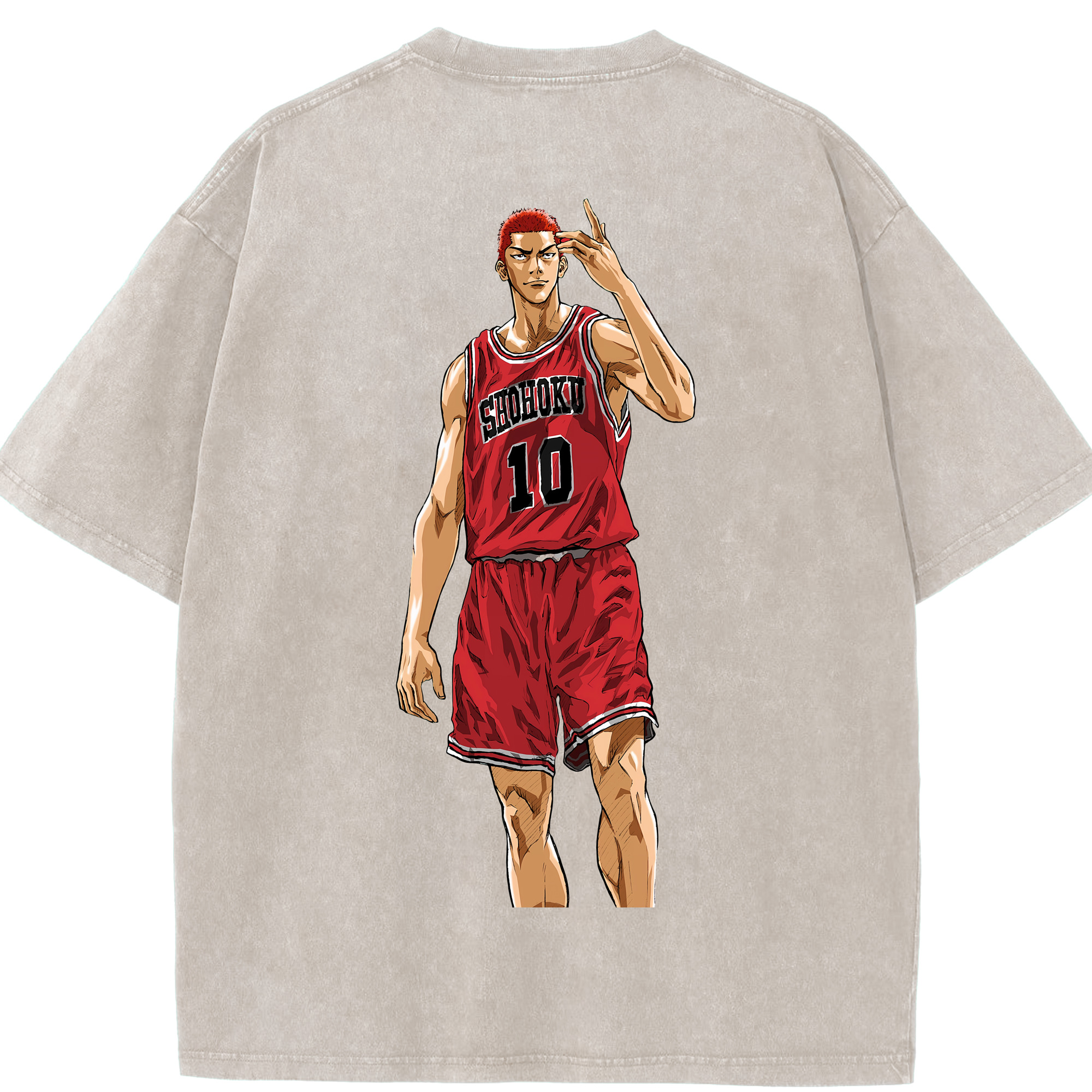 （画像用） SLAM DUNK／スラムダンク 綿100% ヴィンテージ風 半袖Tシャツ（背面プリント）