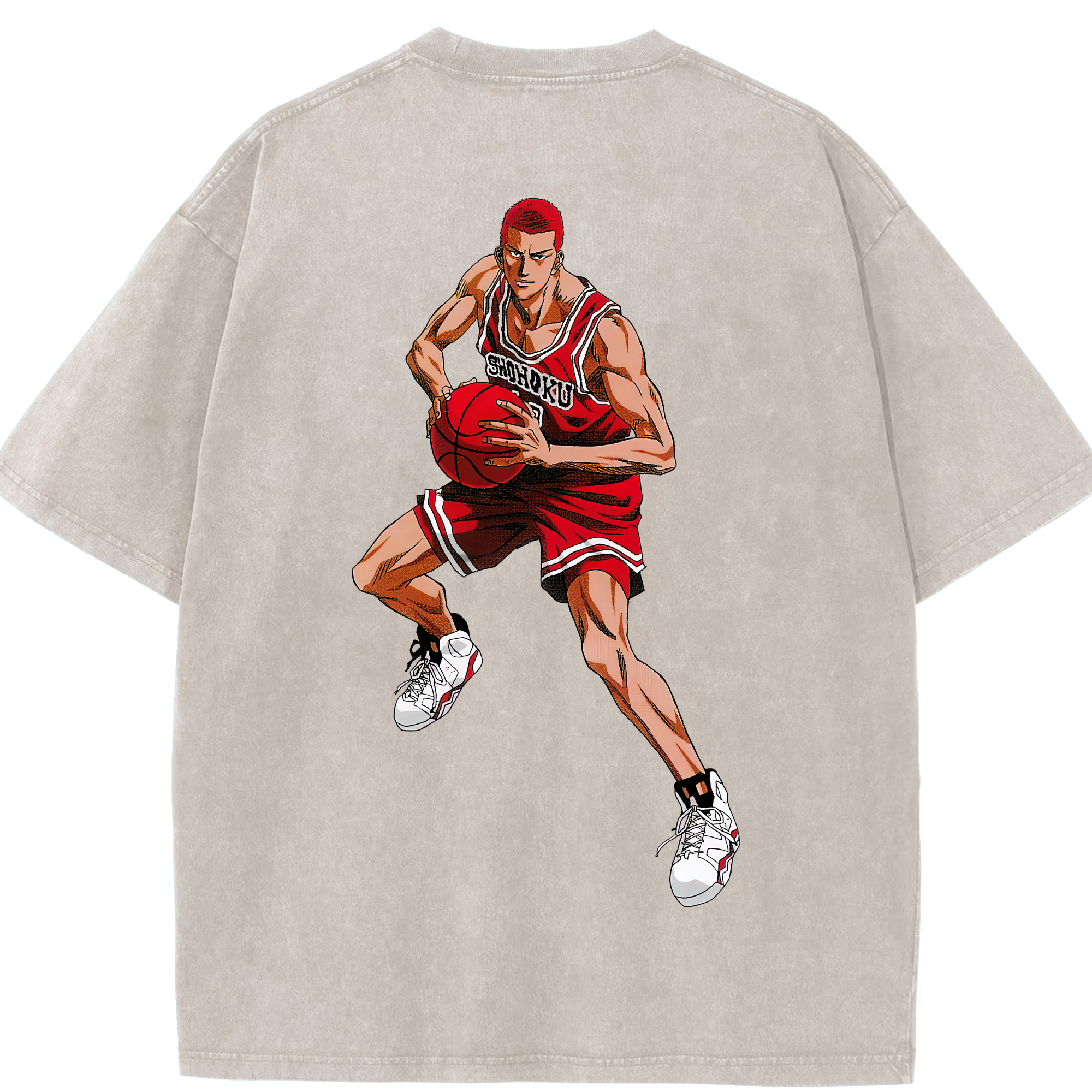 （画像用） SLAM DUNK／スラムダンク 綿100% ヴィンテージ風 半袖Tシャツ（背面プリント）
