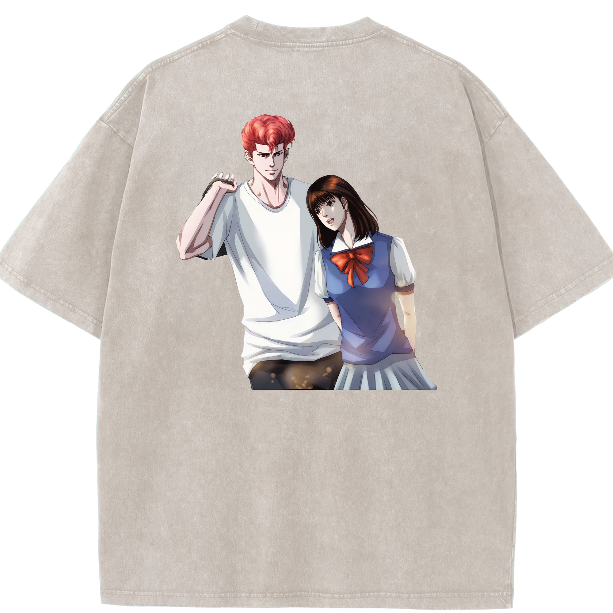 （画像用） SLAM DUNK／スラムダンク 綿100% ヴィンテージ風 半袖Tシャツ（背面プリント）