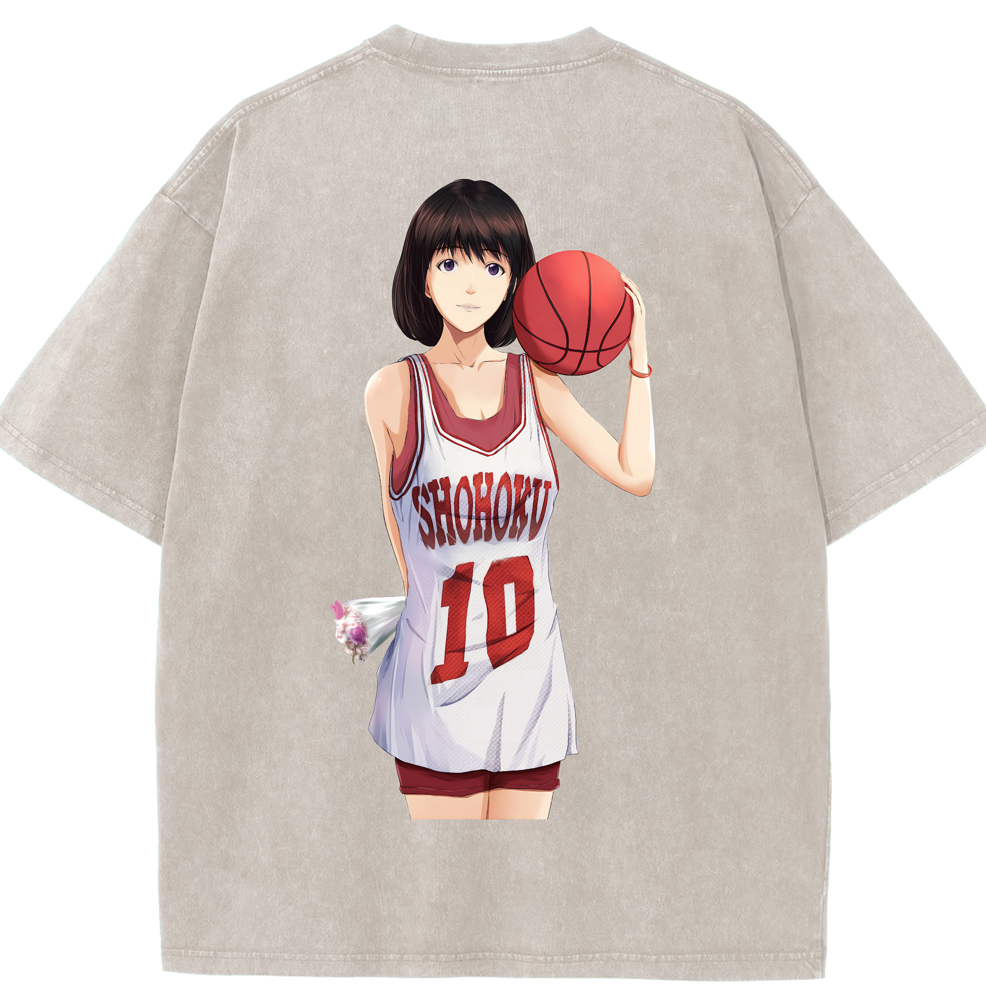 （画像用） SLAM DUNK／スラムダンク 綿100% ヴィンテージ風 半袖Tシャツ（背面プリント）