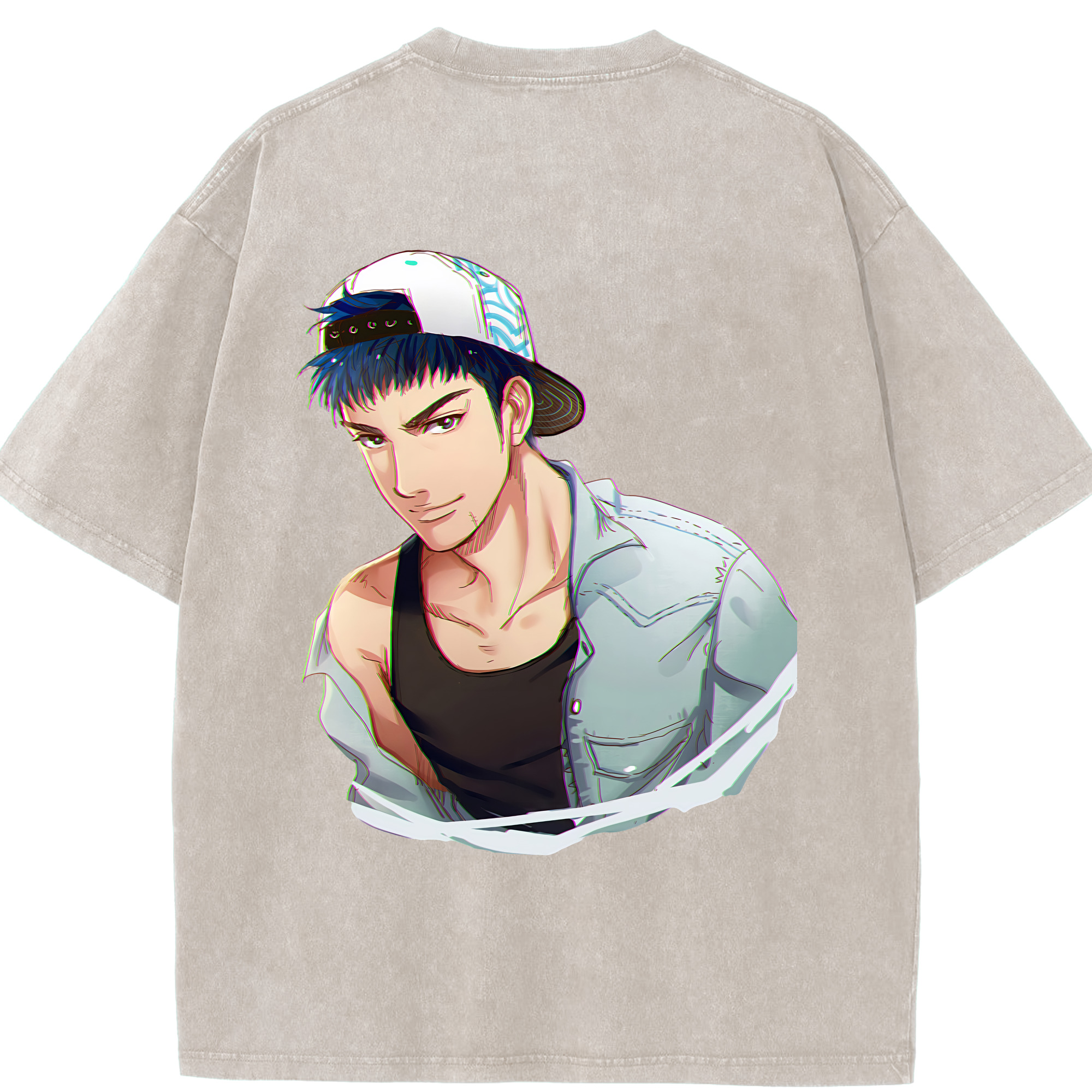 （画像用） SLAM DUNK／スラムダンク 綿100% ヴィンテージ風 半袖Tシャツ（背面プリント）