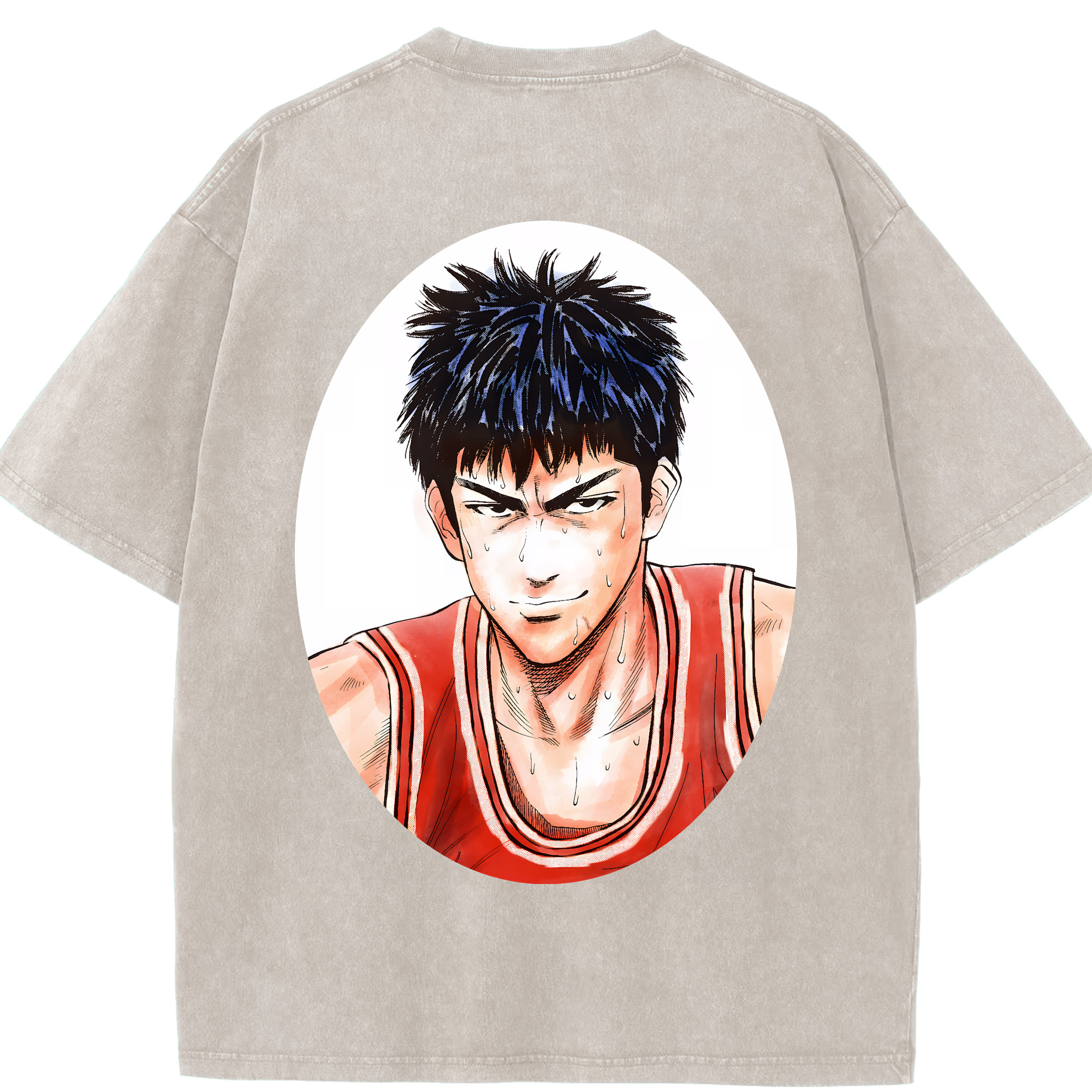 （画像用） SLAM DUNK／スラムダンク 綿100% ヴィンテージ風 半袖Tシャツ（背面プリント）