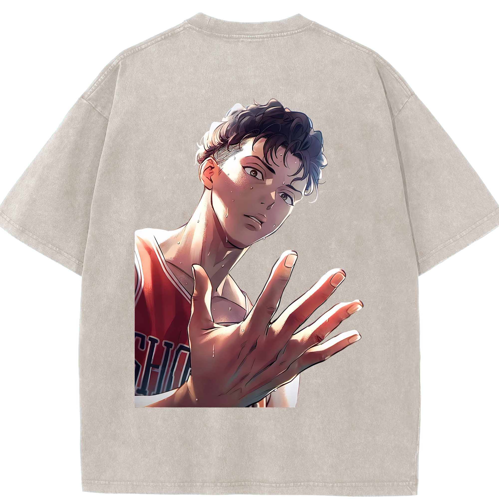 （画像用） SLAM DUNK／スラムダンク 綿100% ヴィンテージ風 半袖Tシャツ（背面プリント）