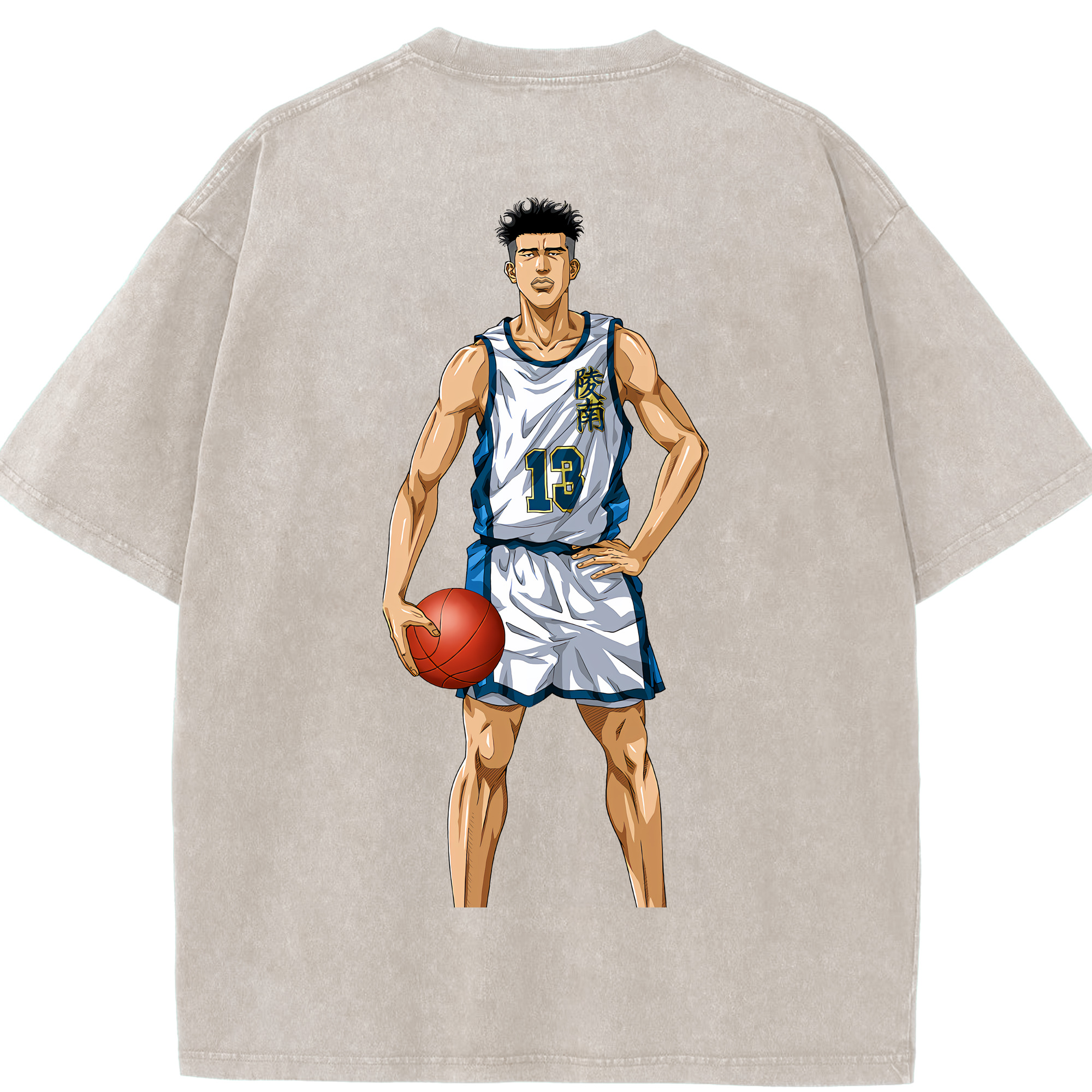 （画像用） SLAM DUNK／スラムダンク 綿100% ヴィンテージ風 半袖Tシャツ（背面プリント）