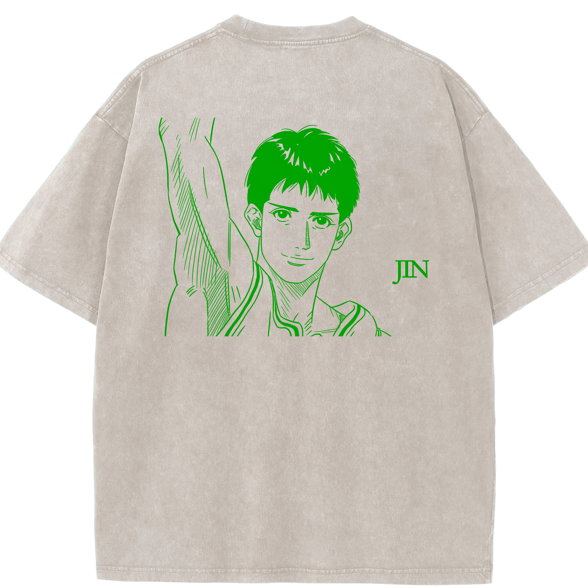 （画像用） SLAM DUNK／スラムダンク 綿100% ヴィンテージ風 半袖Tシャツ（背面プリント）