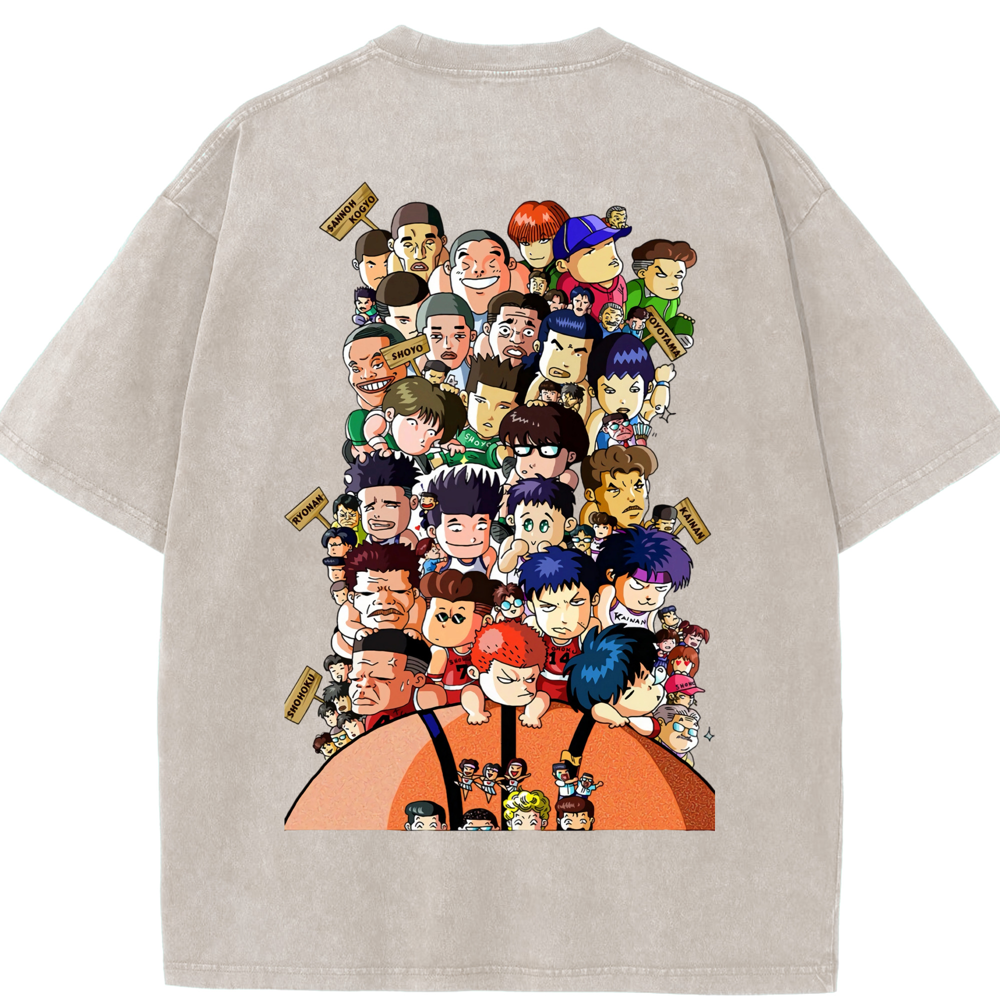 （画像用） SLAM DUNK／スラムダンク 綿100% ヴィンテージ風 半袖Tシャツ（背面プリント）
