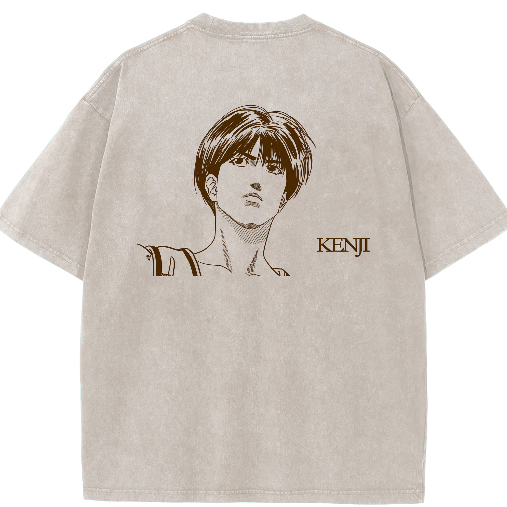 SLAM DUNK／スラムダンク 綿100% ヴィンテージ風 半袖Tシャツ（背面プリント）
