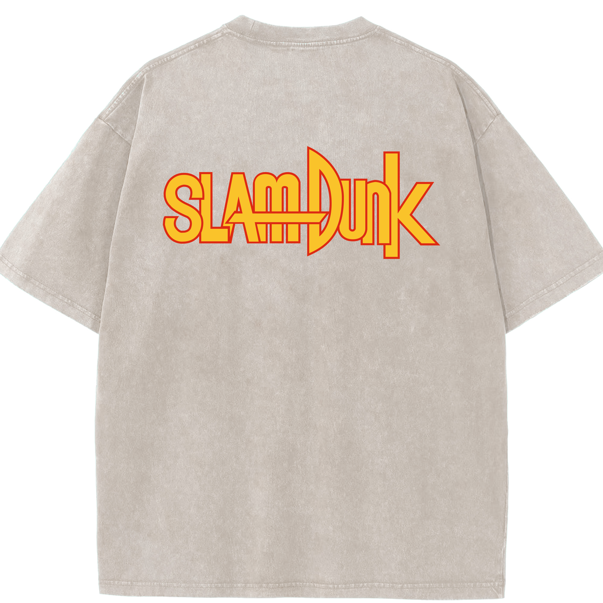 SLAM DUNK／スラムダンク 綿100% ヴィンテージ風 半袖Tシャツ（背面プリント）