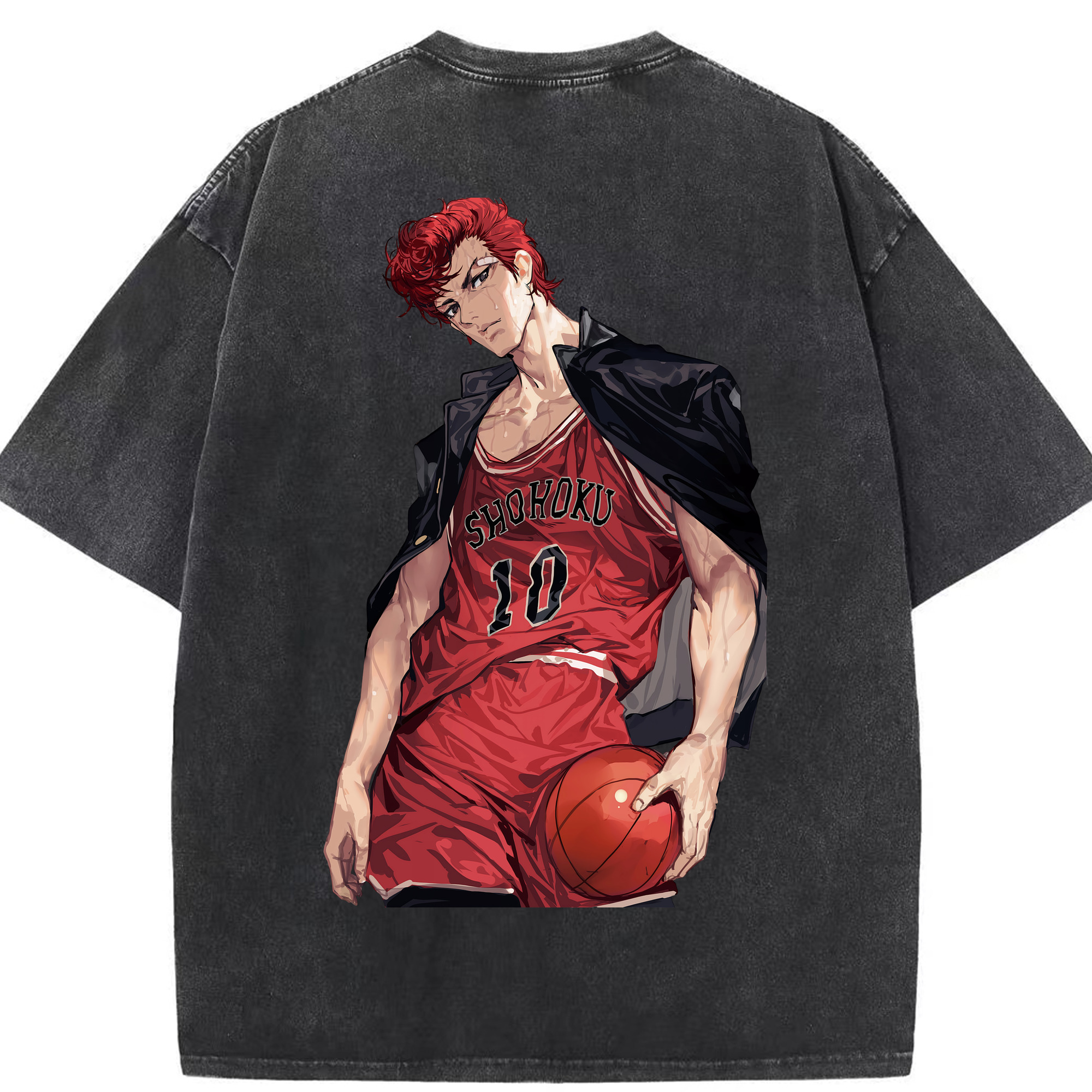 （画像用） SLAM DUNK／スラムダンク 綿100% ヴィンテージ風 半袖Tシャツ（背面プリント）