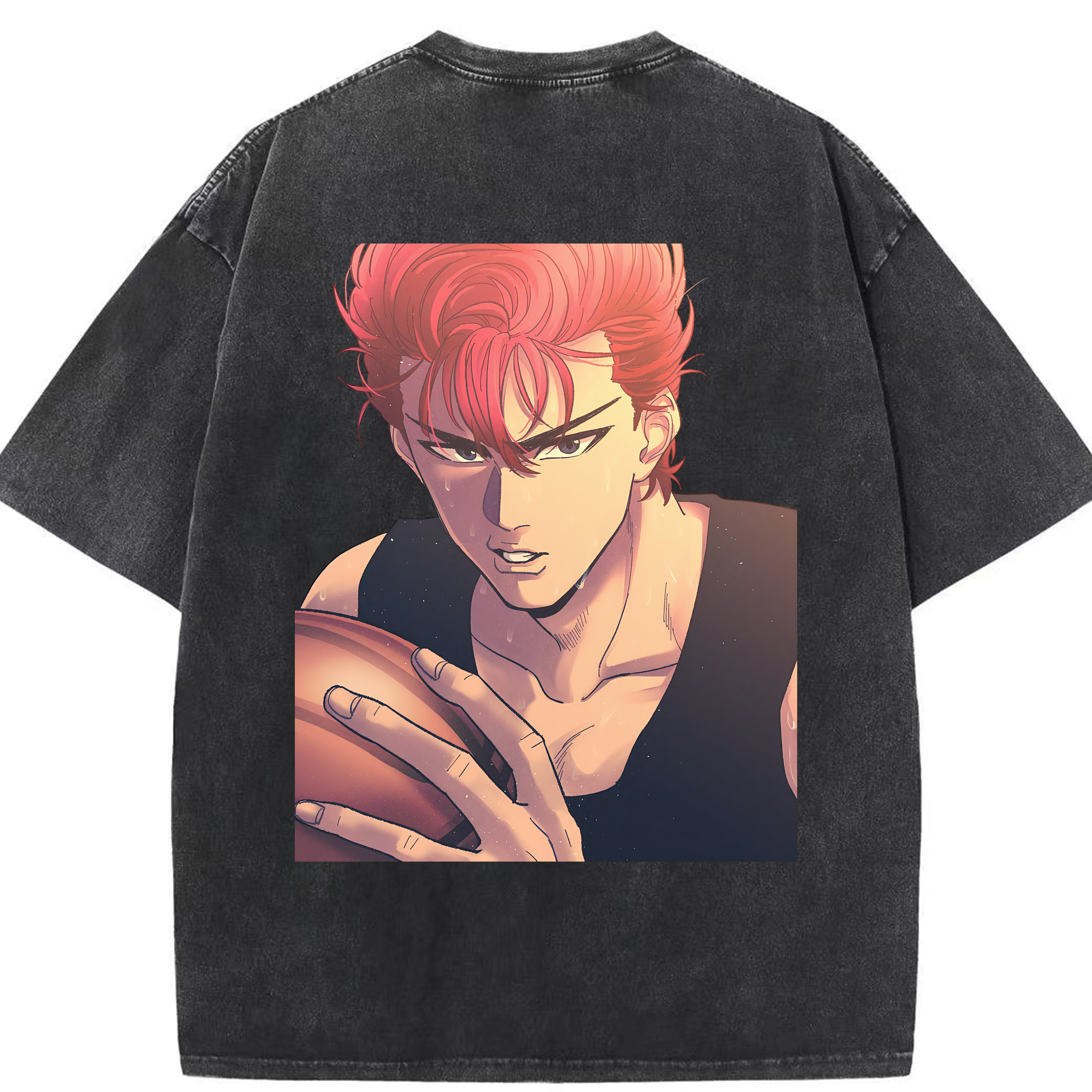 （画像用） SLAM DUNK／スラムダンク 綿100% ヴィンテージ風 半袖Tシャツ（背面プリント）