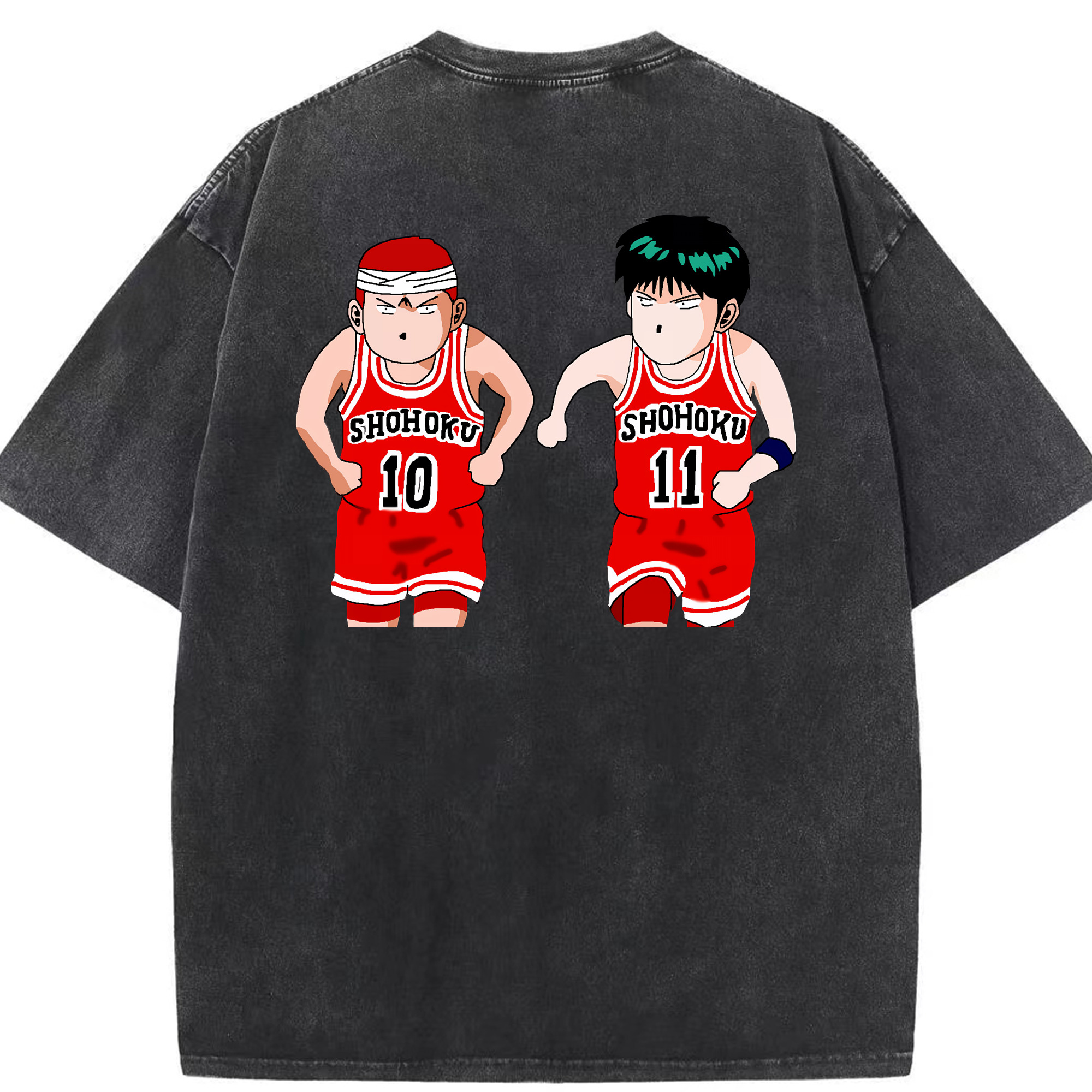 （画像用） SLAM DUNK／スラムダンク 綿100% ヴィンテージ風 半袖Tシャツ（背面プリント）