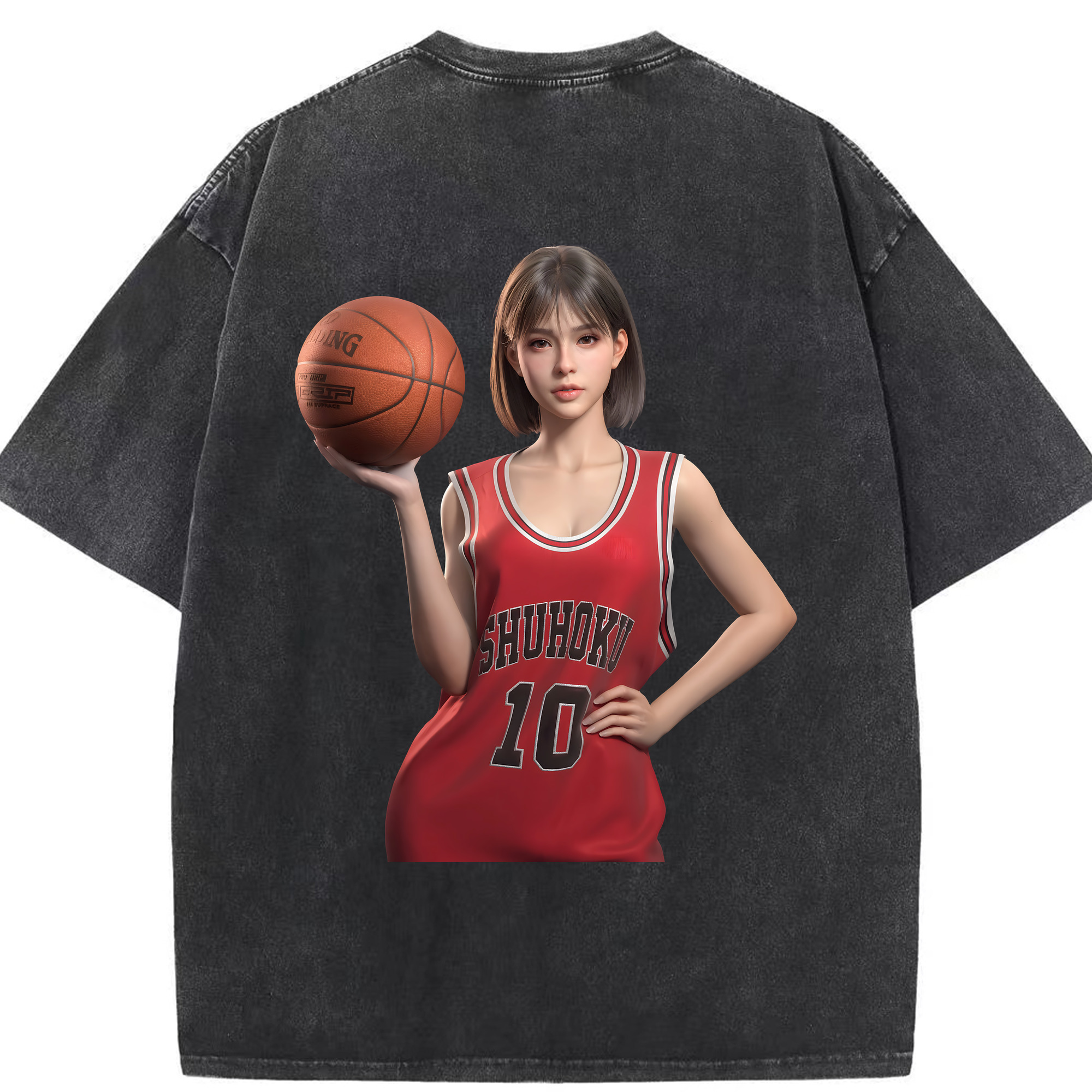 （画像用） SLAM DUNK／スラムダンク 綿100% ヴィンテージ風 半袖Tシャツ（背面プリント）