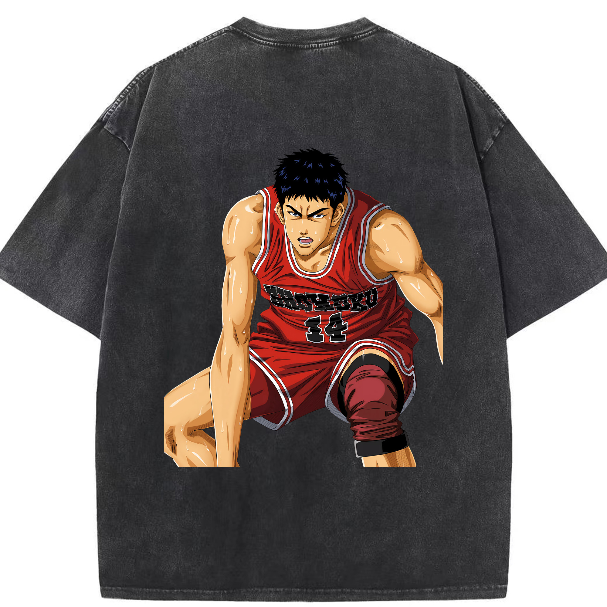 （画像用） SLAM DUNK／スラムダンク 綿100% ヴィンテージ風 半袖Tシャツ（背面プリント）