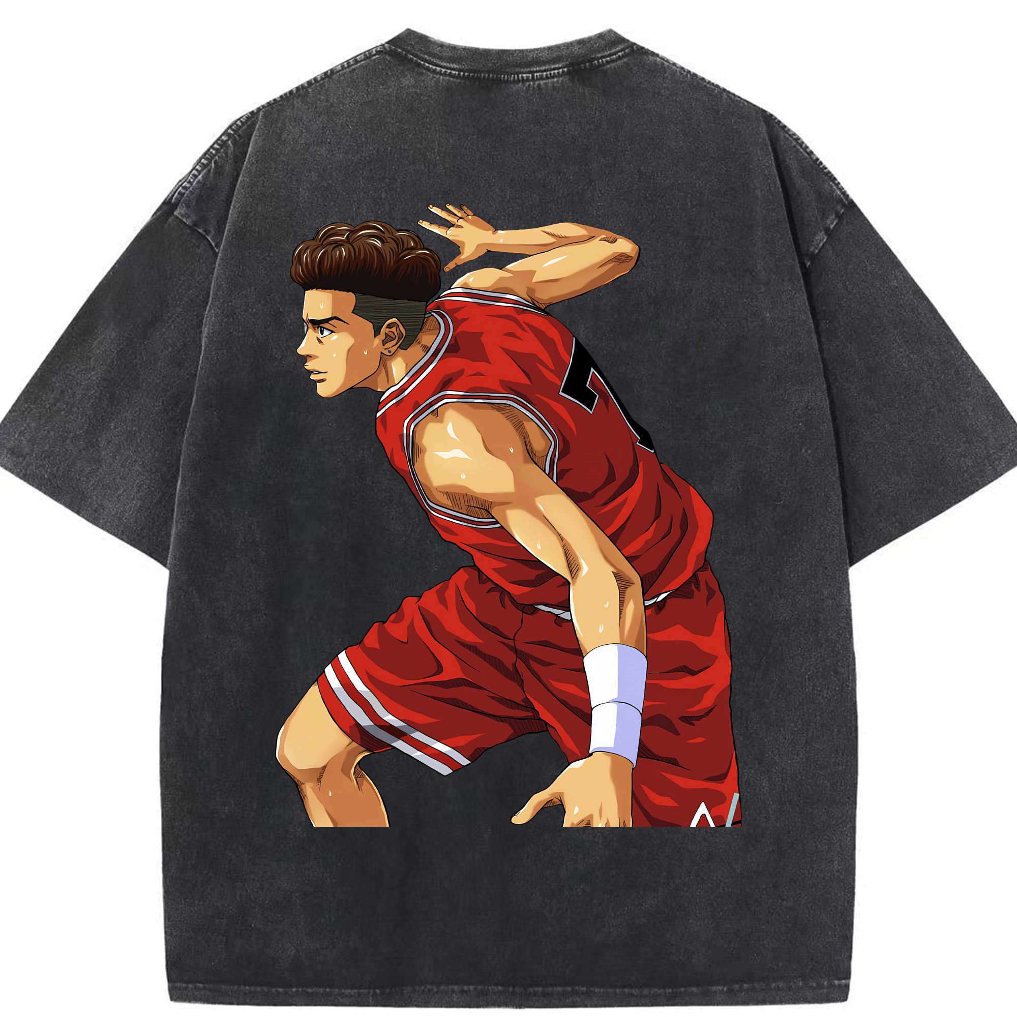 （画像用） SLAM DUNK／スラムダンク 綿100% ヴィンテージ風 半袖Tシャツ（背面プリント）