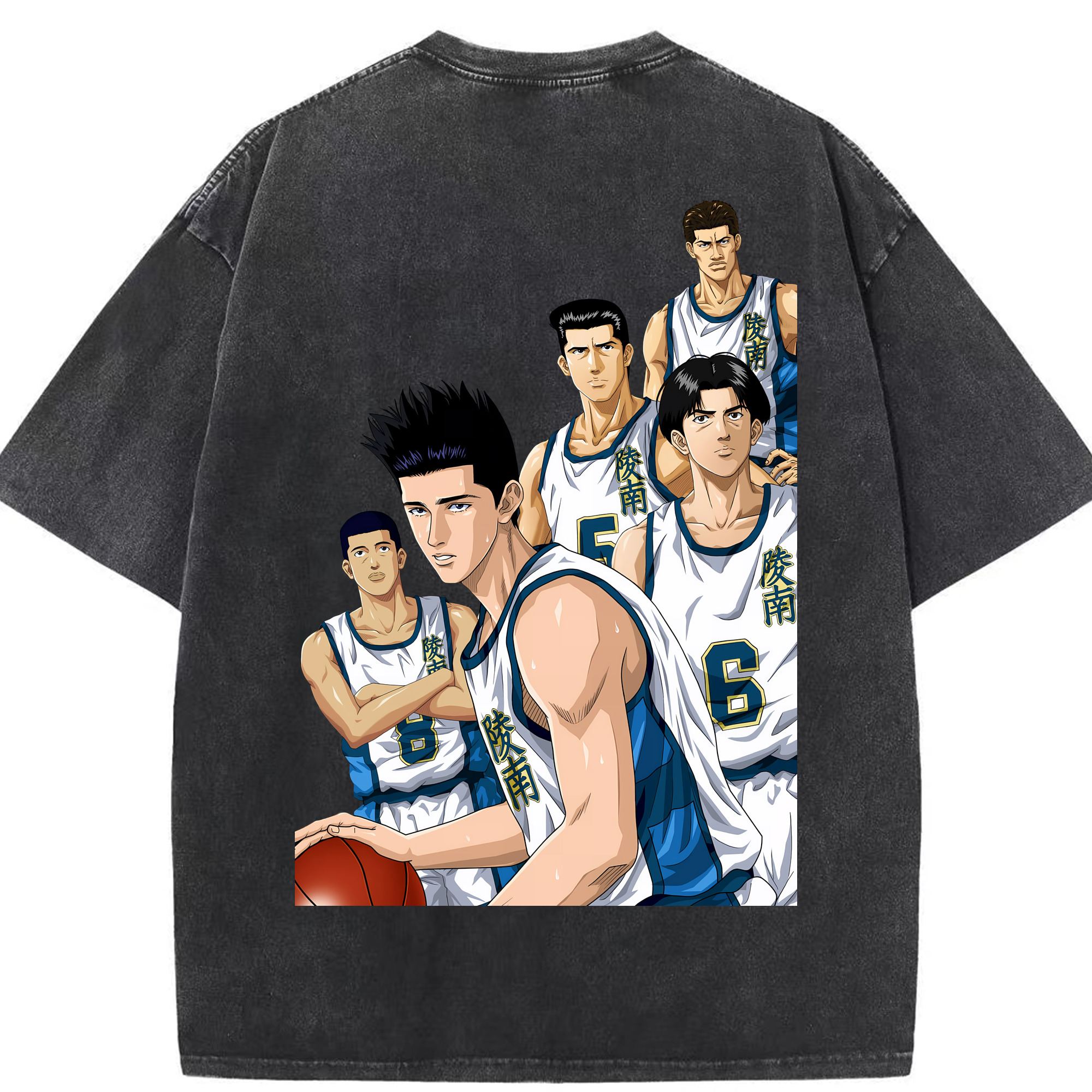 （画像用） SLAM DUNK／スラムダンク 綿100% ヴィンテージ風 半袖Tシャツ（背面プリント）