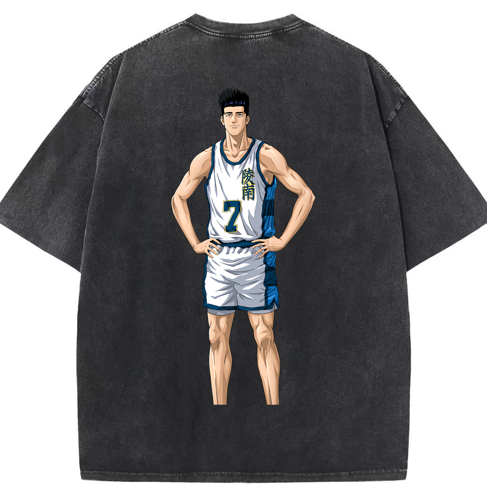（画像用） SLAM DUNK／スラムダンク 綿100% ヴィンテージ風 半袖Tシャツ（背面プリント）