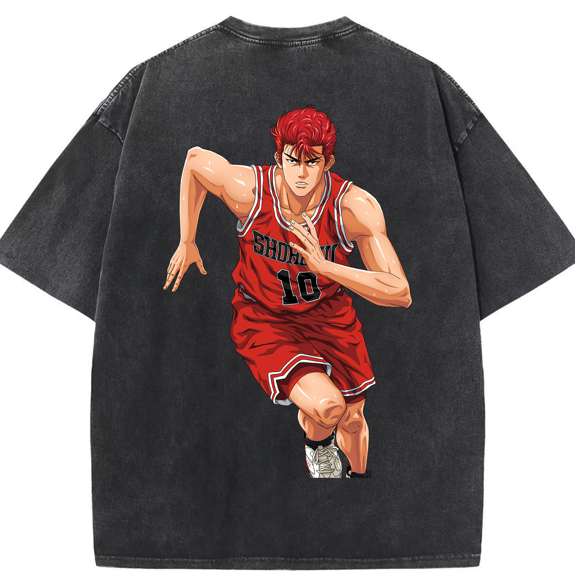 （画像用） SLAM DUNK／スラムダンク 綿100% ヴィンテージ風 半袖Tシャツ（背面プリント）