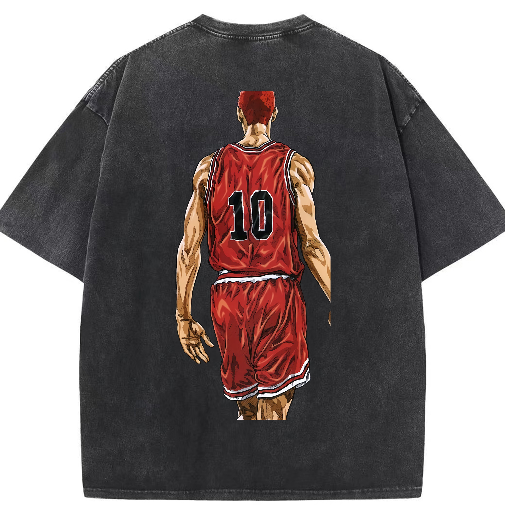 （画像用） SLAM DUNK／スラムダンク 綿100% ヴィンテージ風 半袖Tシャツ（背面プリント）