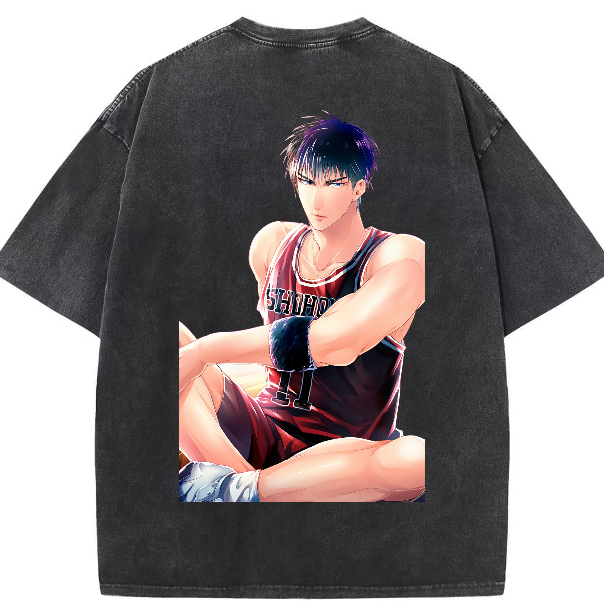 （画像用） SLAM DUNK／スラムダンク 綿100% ヴィンテージ風 半袖Tシャツ（背面プリント）