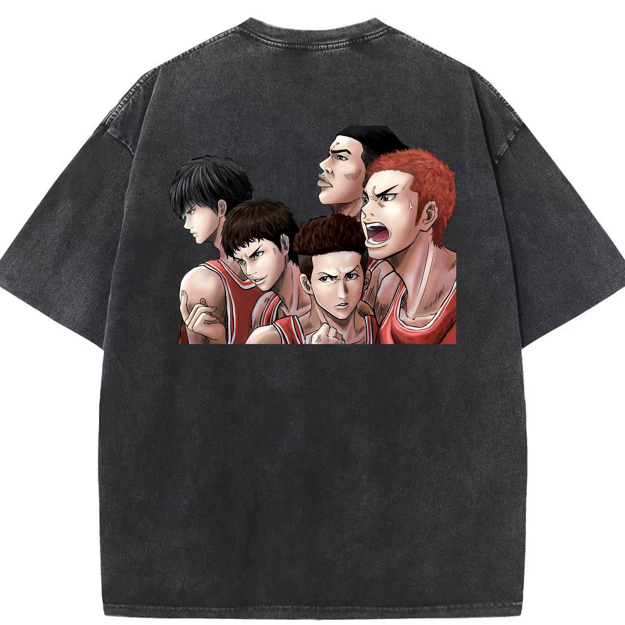 （画像用） SLAM DUNK／スラムダンク 綿100% ヴィンテージ風 半袖Tシャツ（背面プリント）