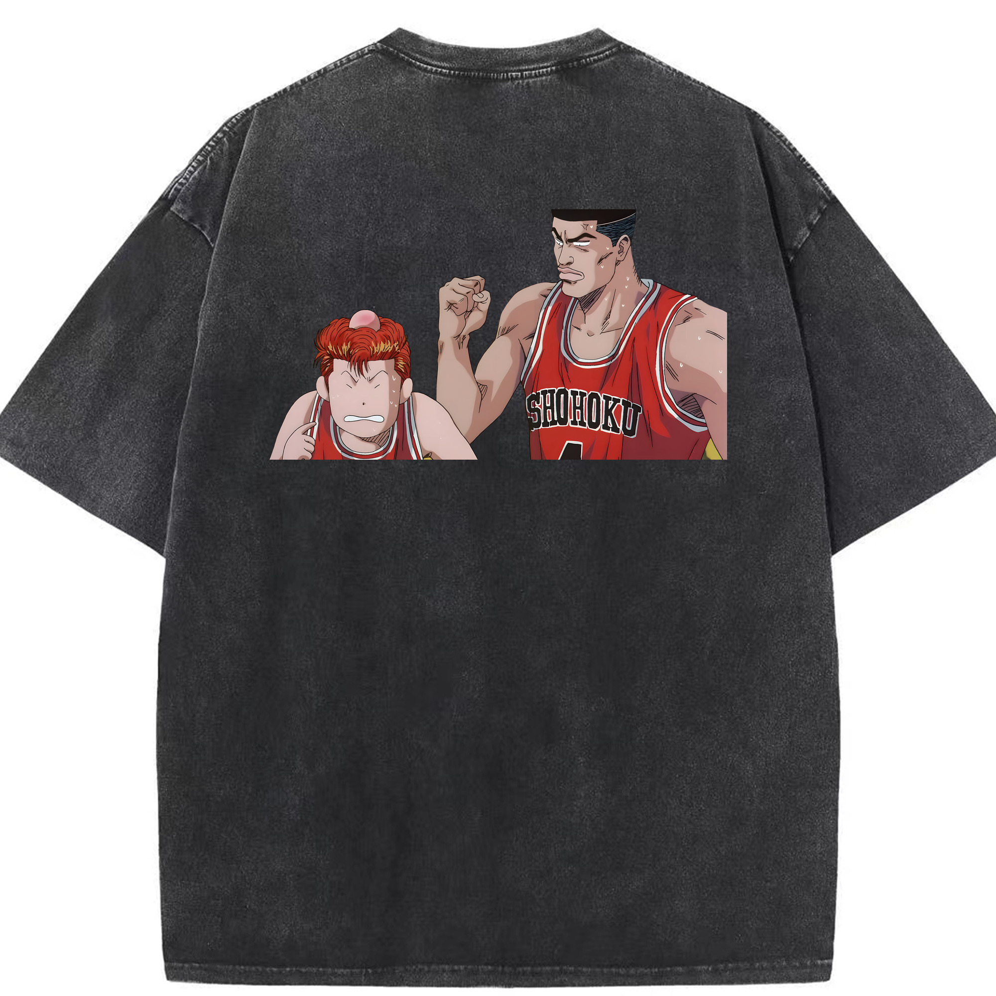 （画像用） SLAM DUNK／スラムダンク 綿100% ヴィンテージ風 半袖Tシャツ（背面プリント）