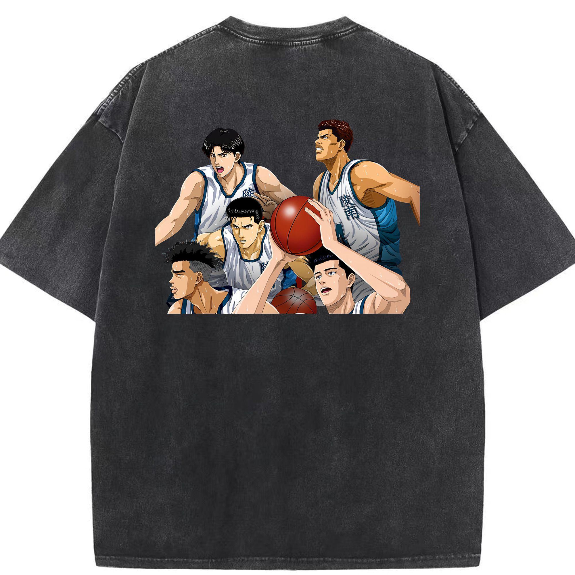 （画像用） SLAM DUNK／スラムダンク 綿100% ヴィンテージ風 半袖Tシャツ（背面プリント）